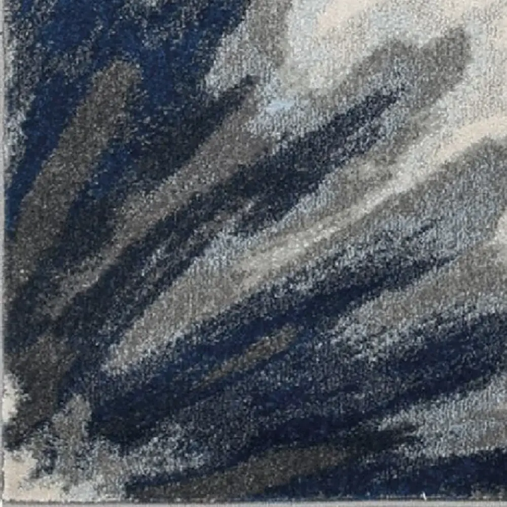 3' X 5' Ivory and Blue Floral Area Rug - Image 7