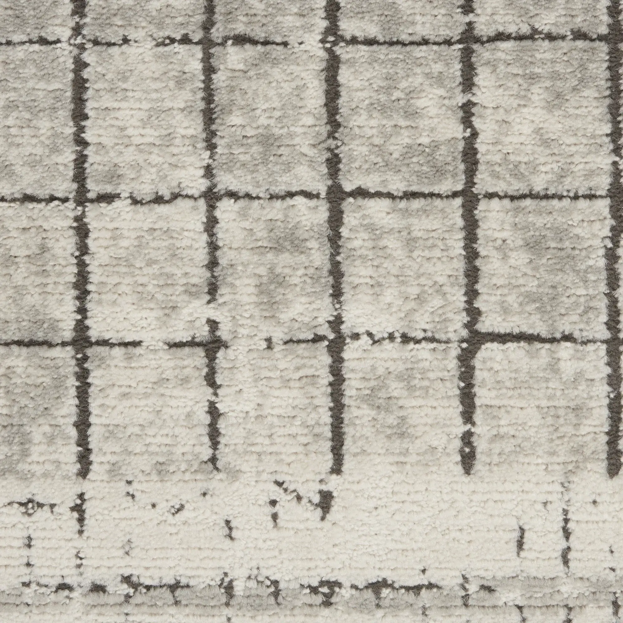 3' X 5' Ivory And Grey Abstract Power Loom Distressed Non Skid Area Rug - Image 5