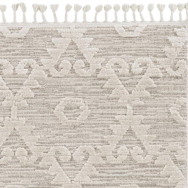 3' X 5' Ivory Chevron Area Rug - Image 6
