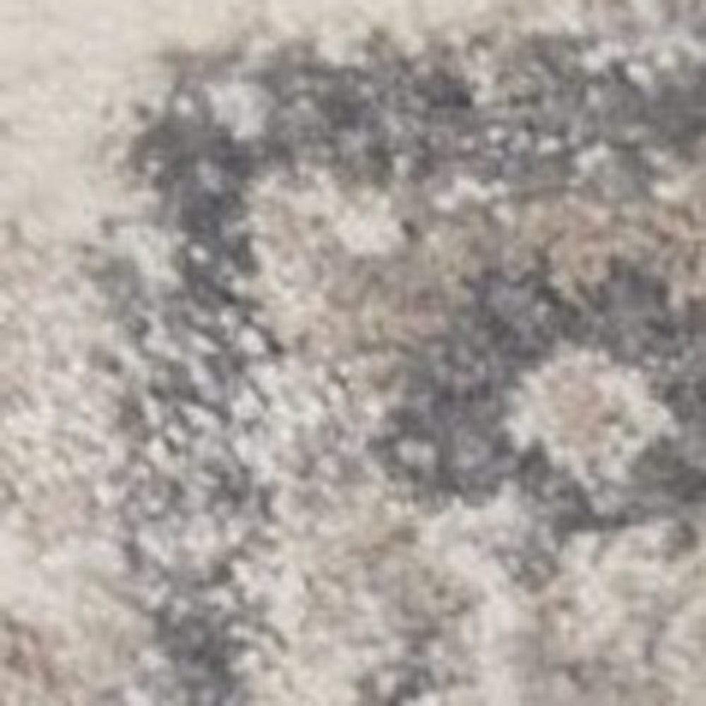 3' X 5' Ivory Floral Distressed Area Rug - Image 4