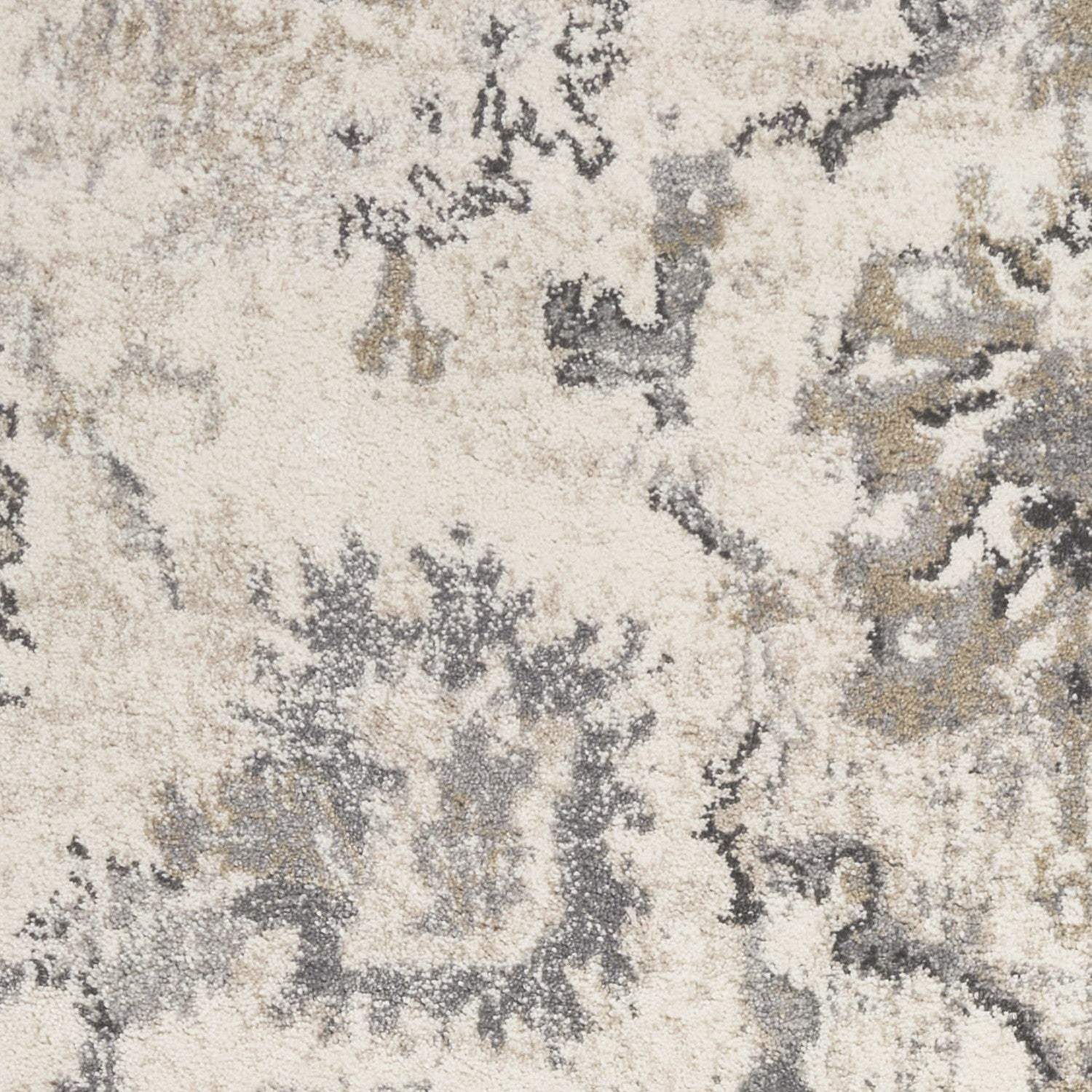 3' X 5' Ivory Floral Distressed Area Rug - Image 7