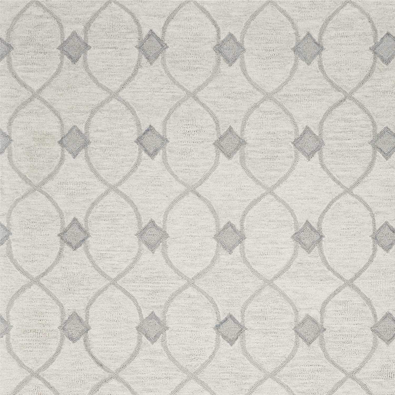 3' X 5' Ivory Hand Tufted Ogee Indoor Area Rug - Image 3