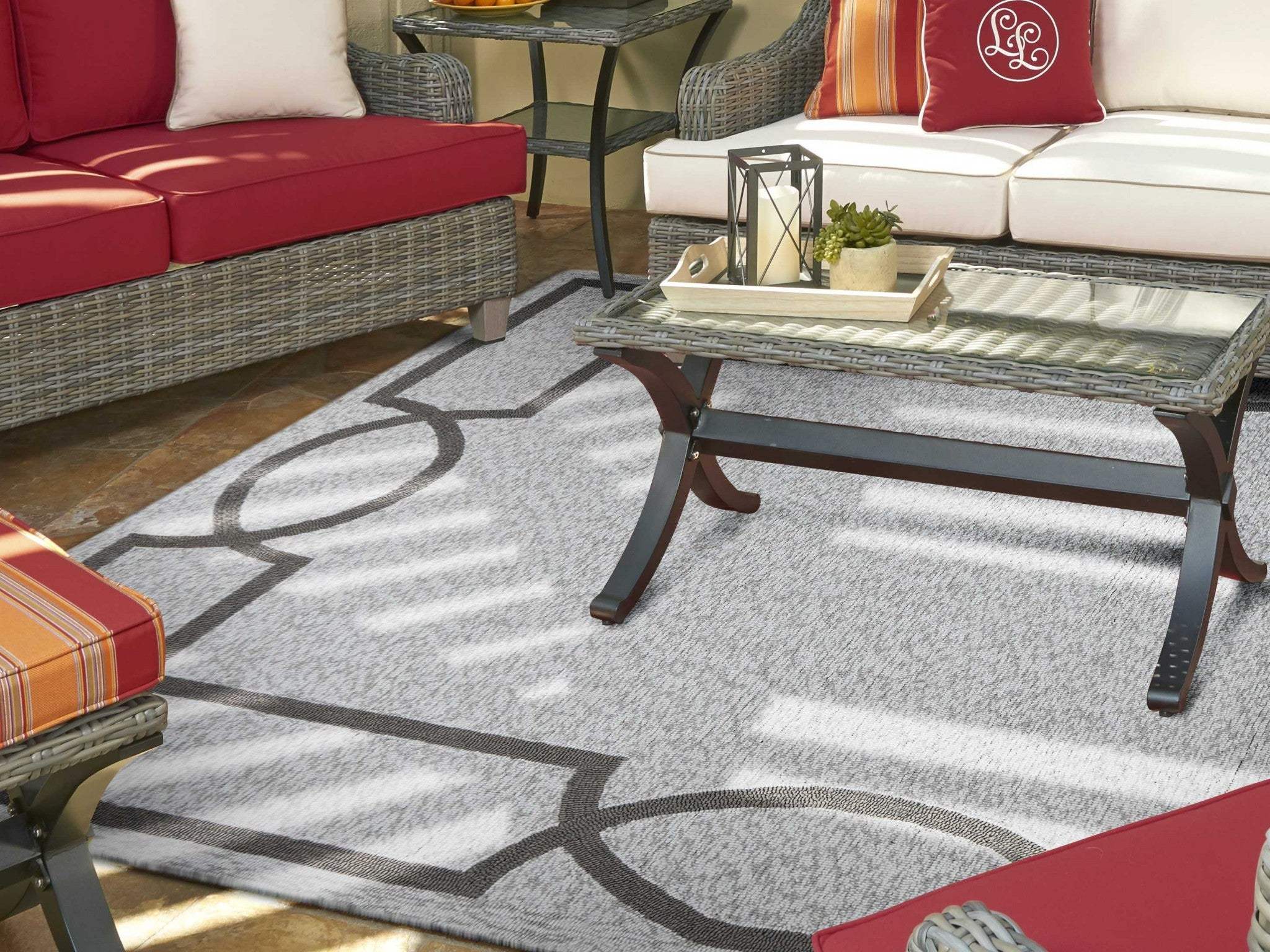 3' X 5' Ivory Indoor Outdoor Area Rug - Image 2