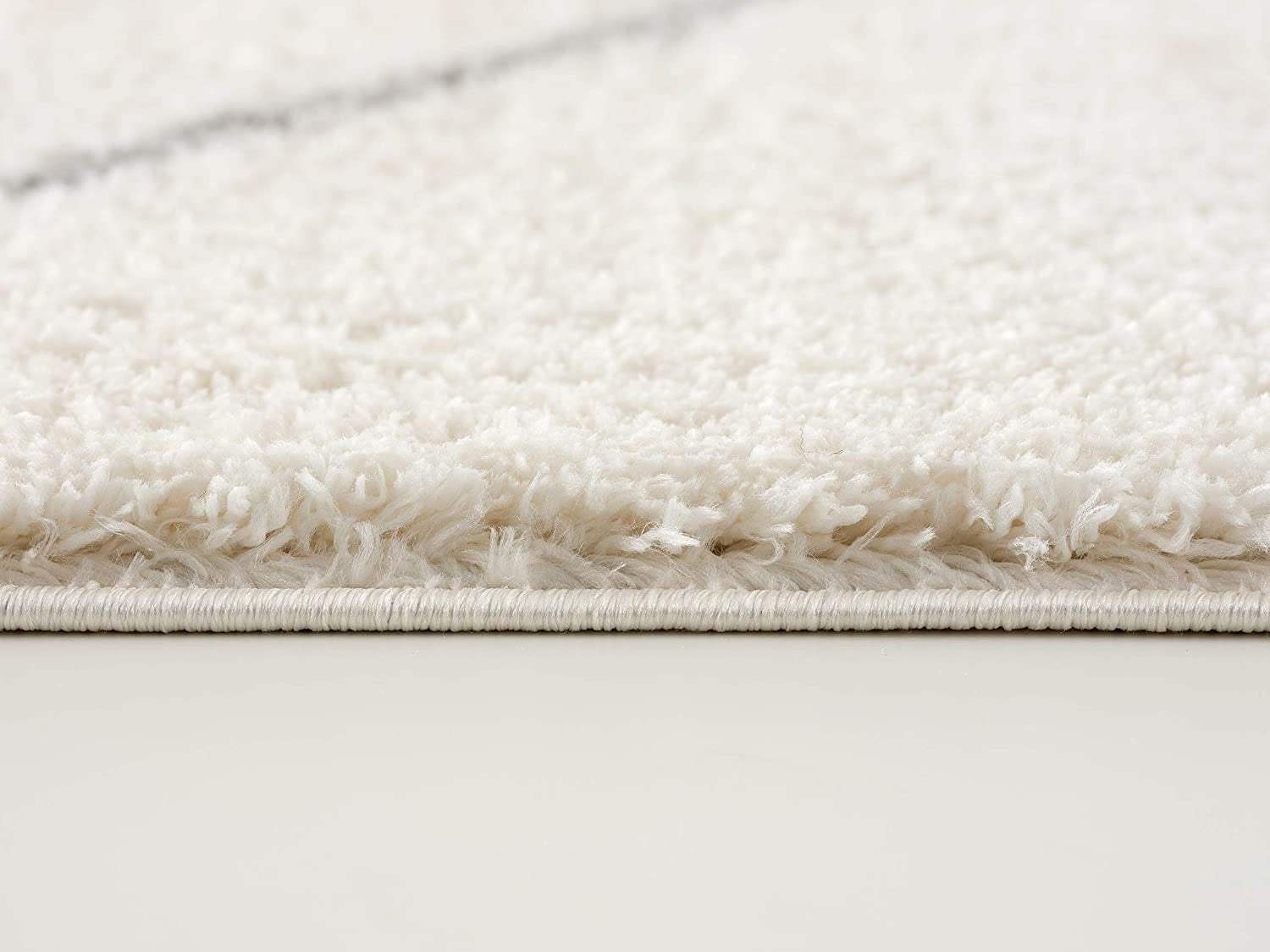 3' X 5' Ivory Modern Uneven Lattice Area Rug - Image 3