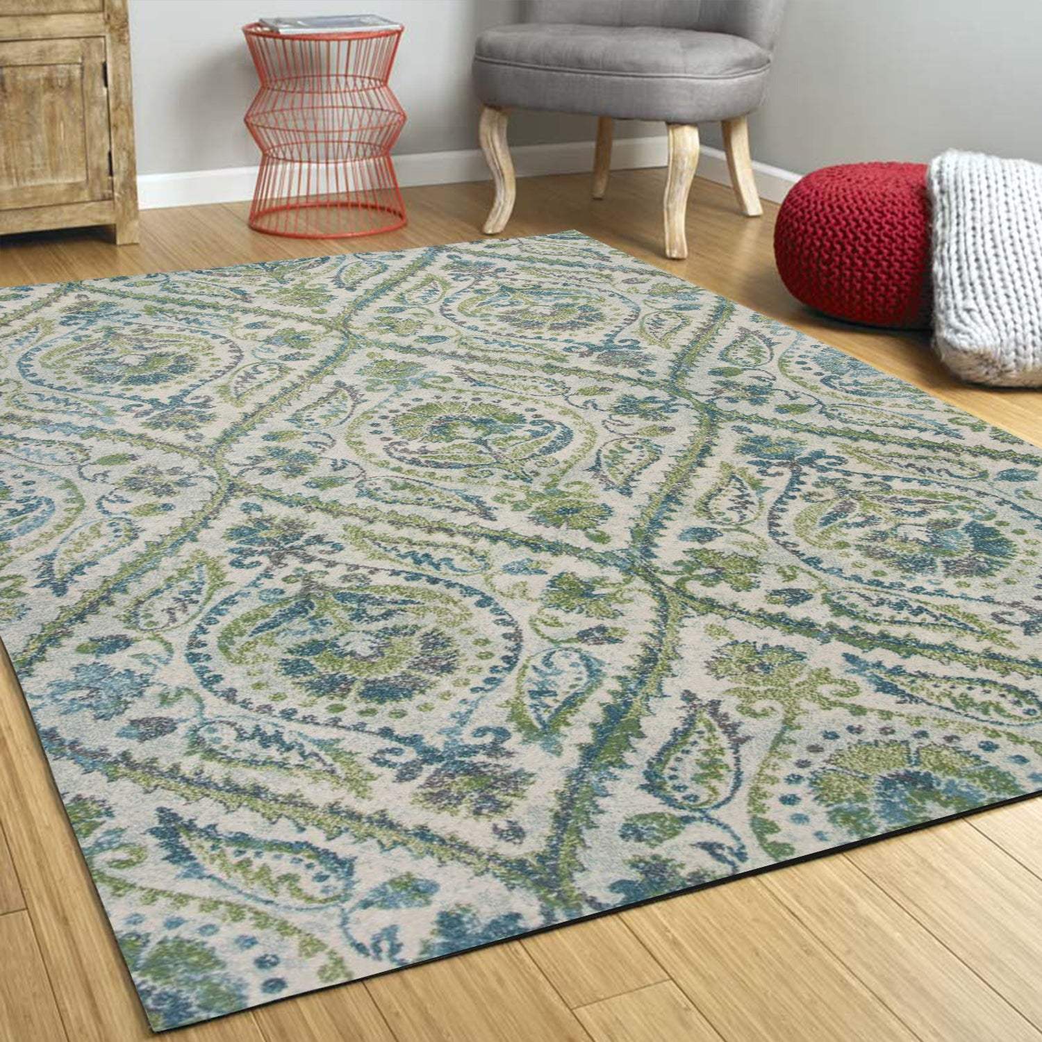3' X 5' Ivory Ogee Area Rug - Image 5