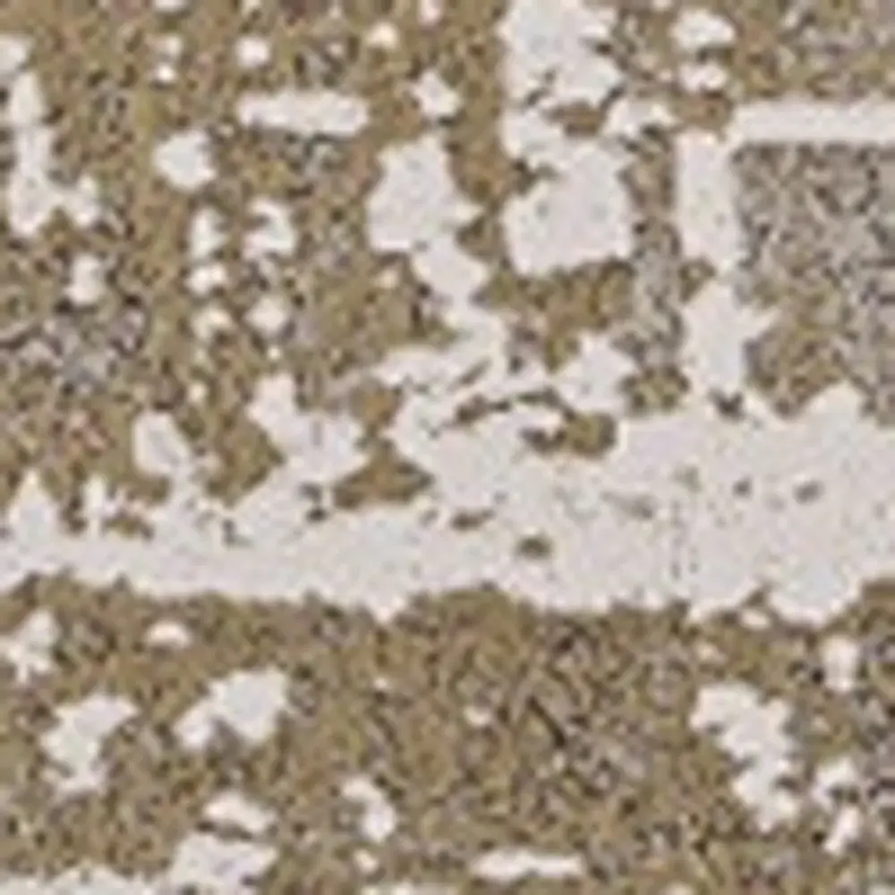 3' X 5' Ivory Or Gold Abstract Area Rug - Image 6