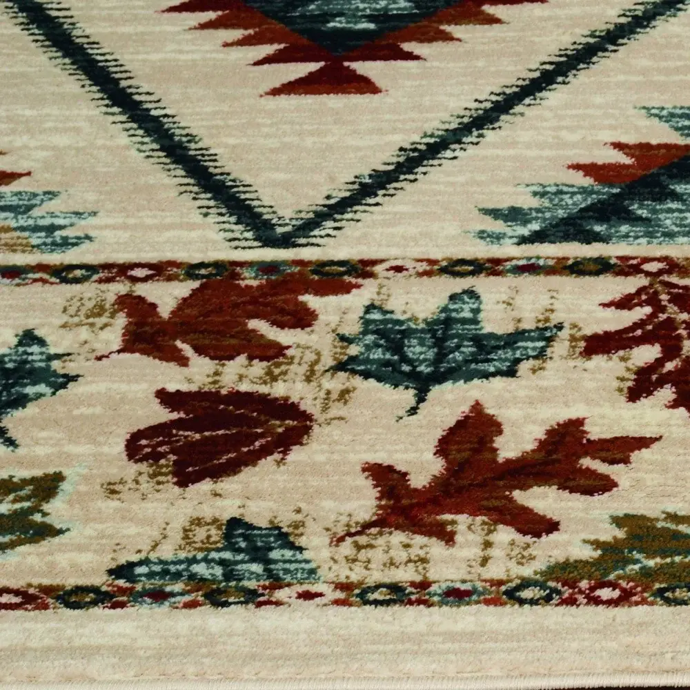 3' X 5' Ivory Southwestern Area Rug - Image 8