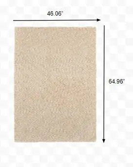 3' X 5' Modern Soft Tan Indoor Area Rug - Image 7