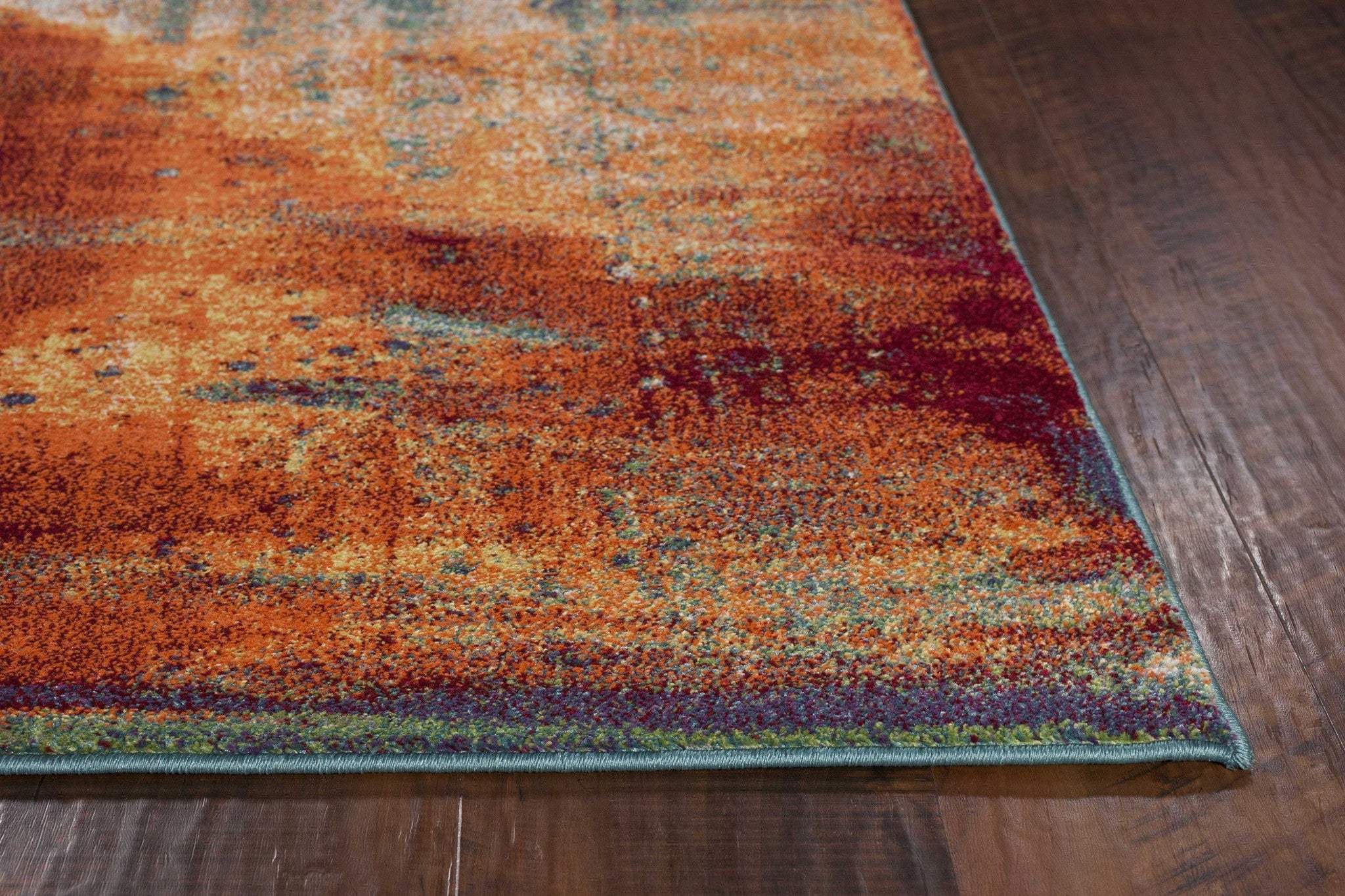3' X 5' Multi Color Abstract Watercolor Area Rug - Image 5