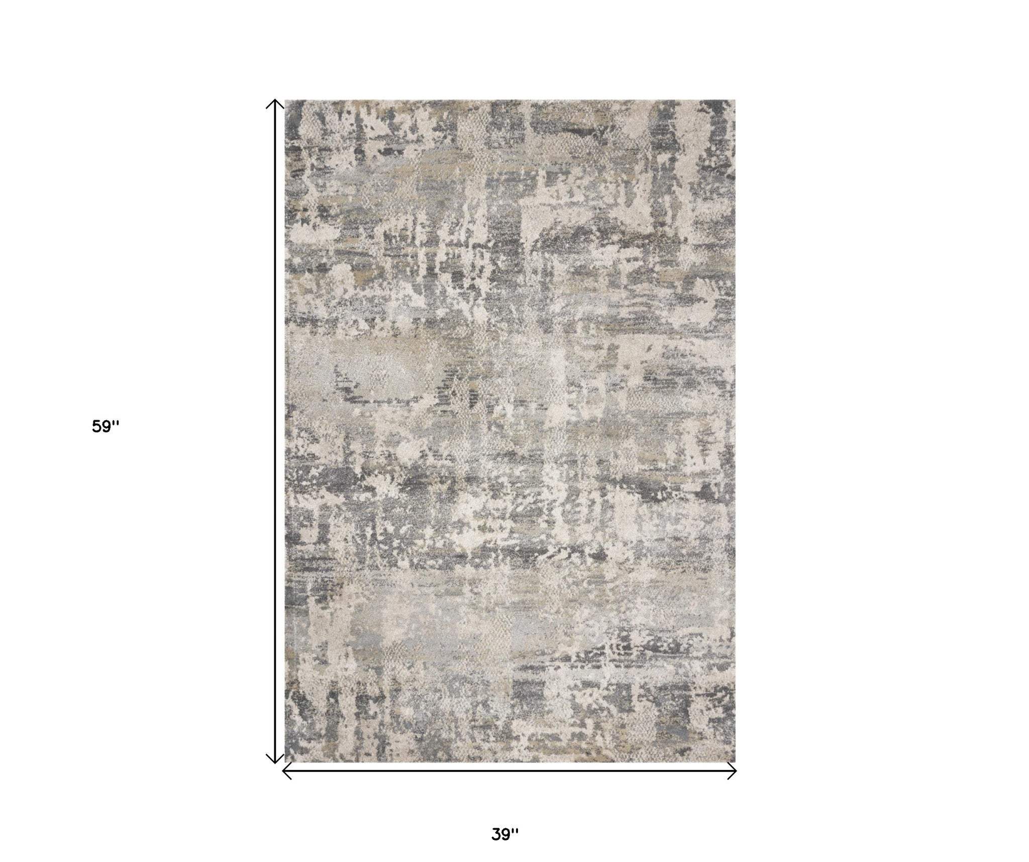 3' X 5' Natural Abstract Area Rug - Image 3