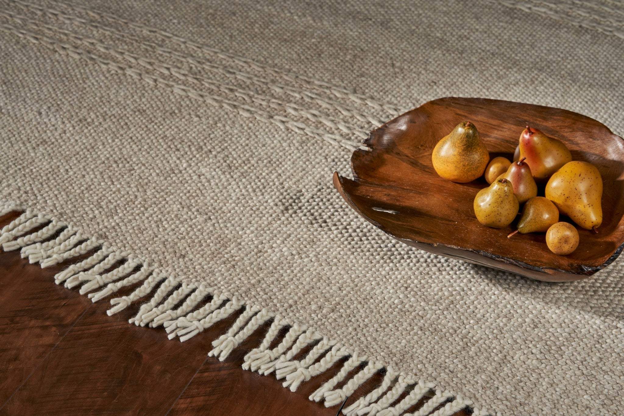 3' X 5' Natural Wool Hand Woven Area Rug - Image 5