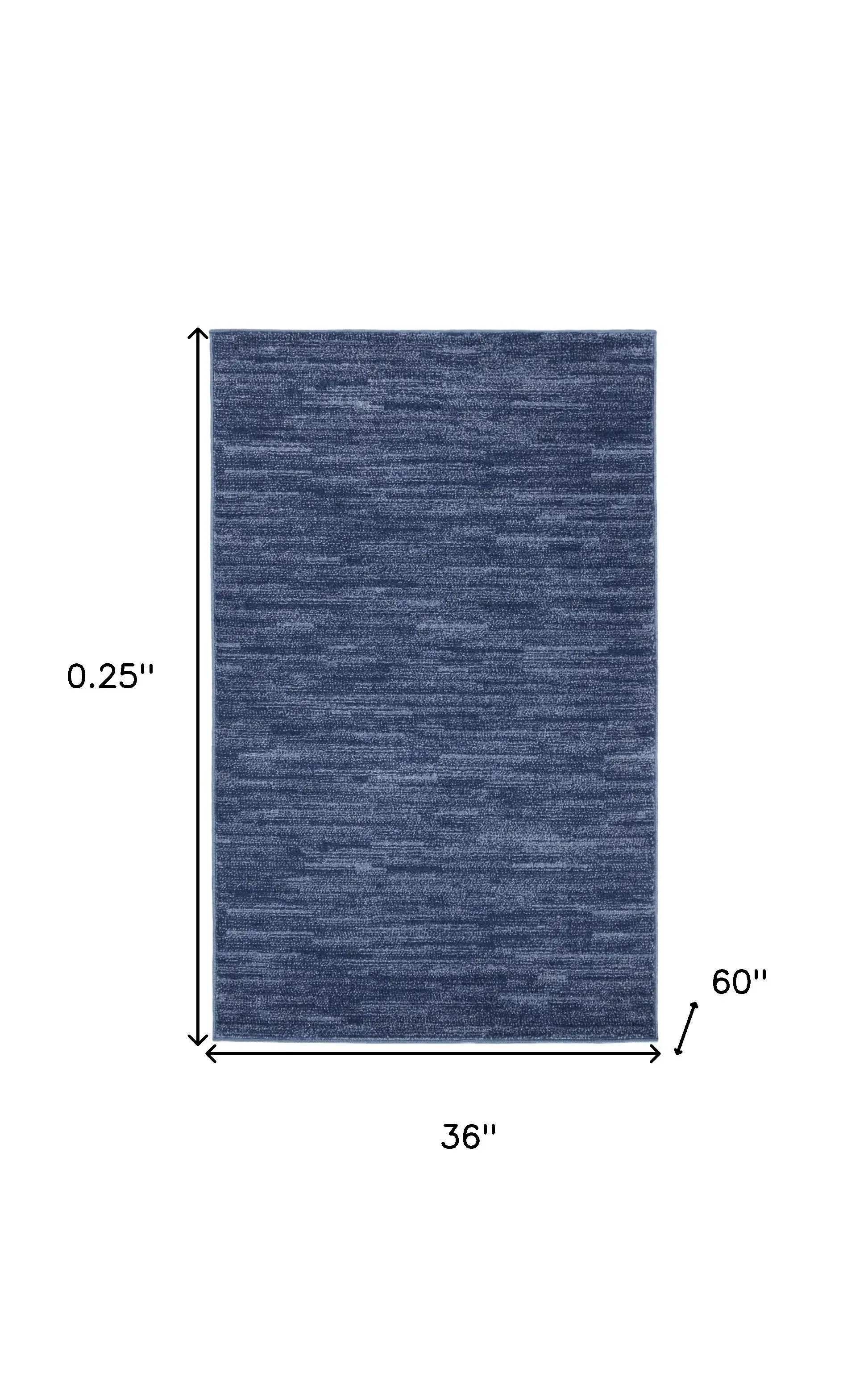 3' X 5' Navy Blue Non Skid Indoor Outdoor Area Rug - Image 5