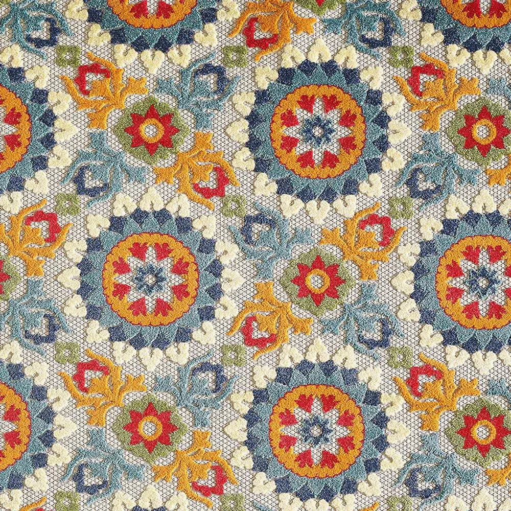 3' X 5' Orange And Ivory Moroccan Stain Resistant Indoor Outdoor Area Rug - Image 4
