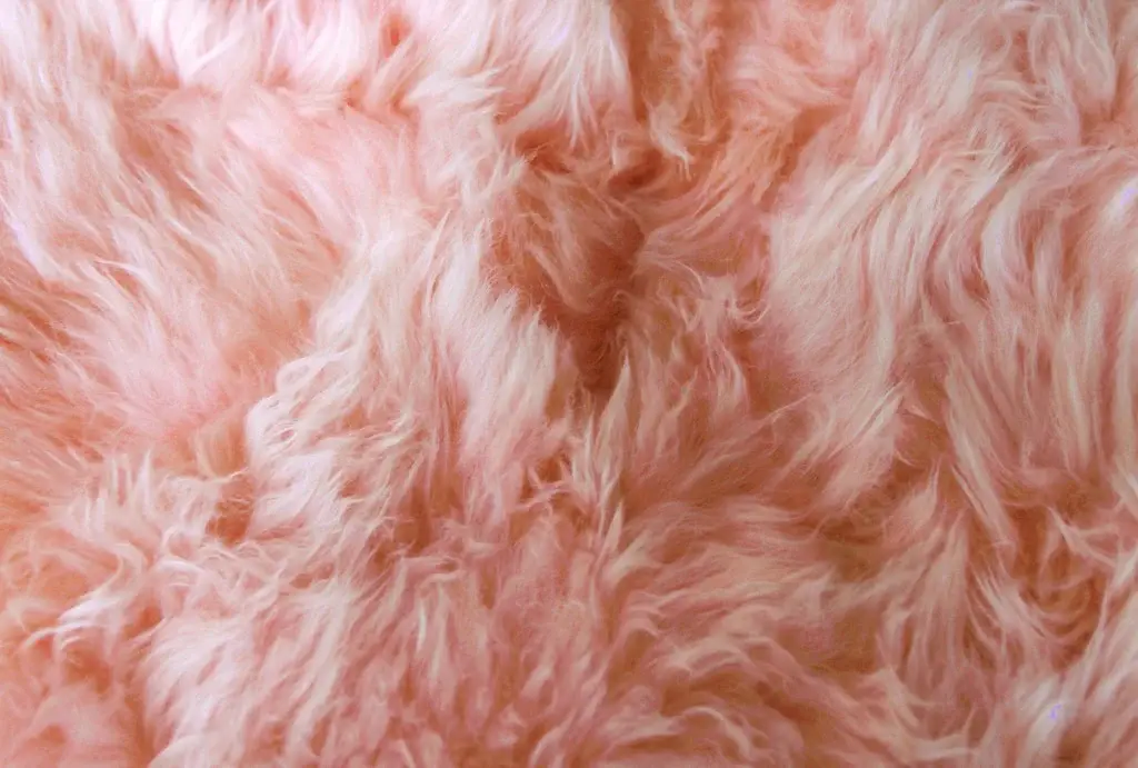 3' X 5' Pink Natural Sheepskin Area Rug - Image 7