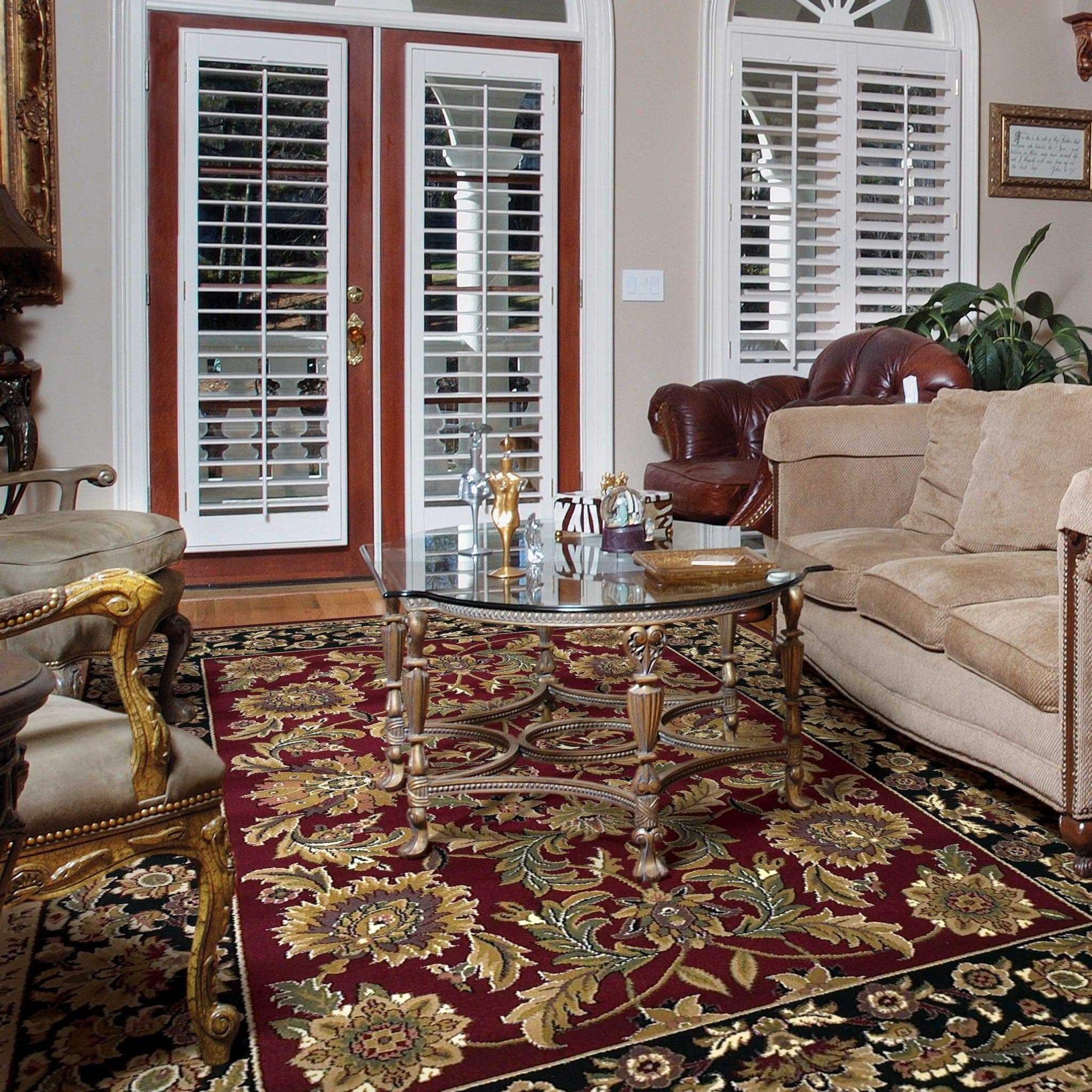 3' X 5' Red Black Machine Woven Floral Traditional Indoor Accent Rug - Image 8