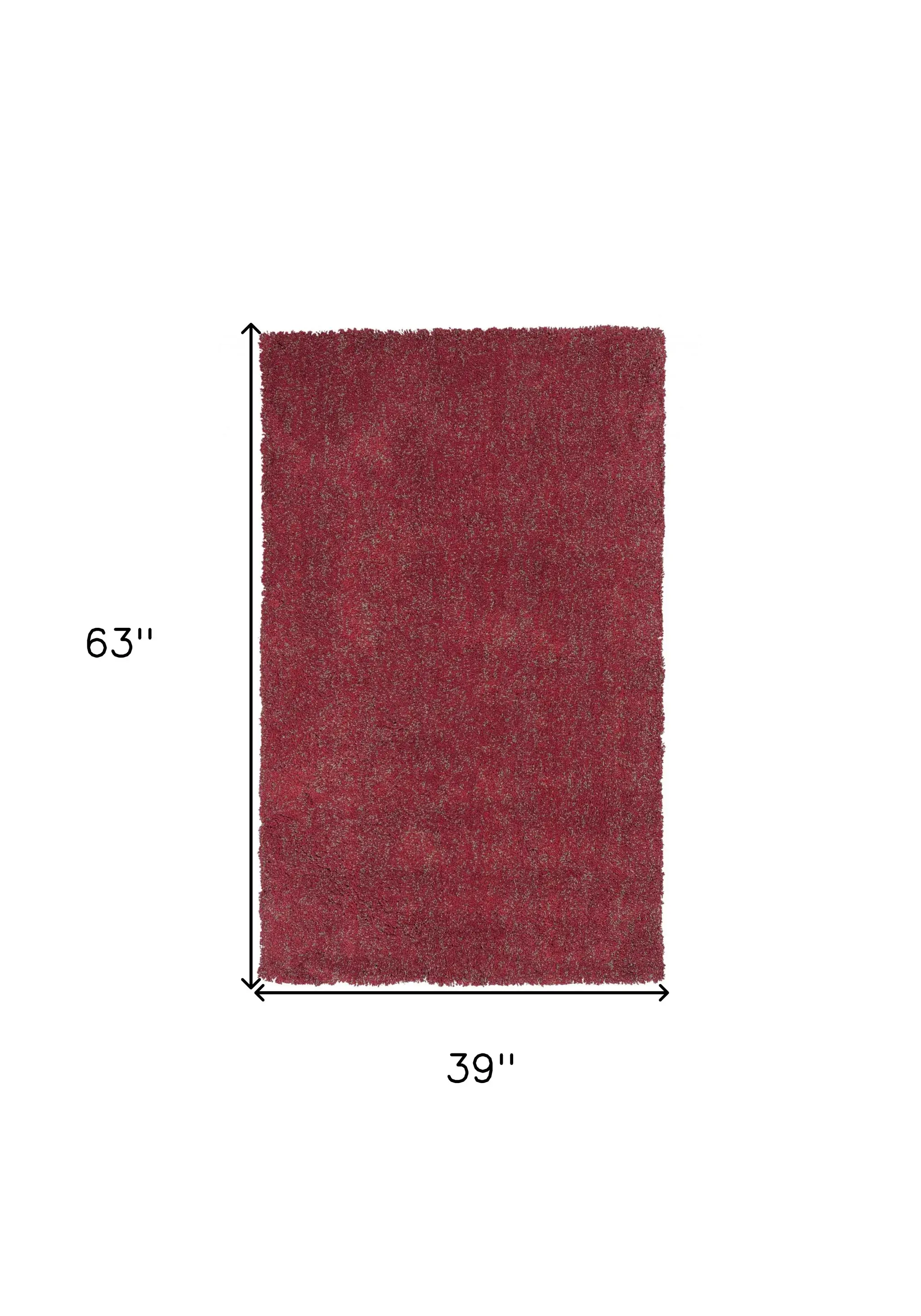 3' X 5' Red Heather Plain Area Rug - Image 5