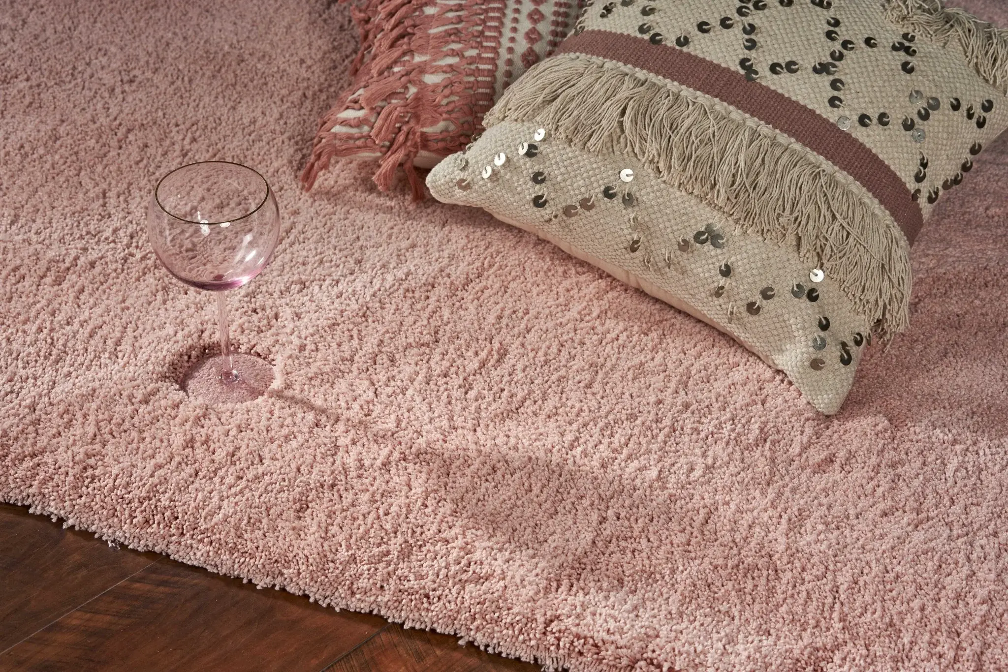 3' X 5' Rose Pink Plain Area Rug - Image 3