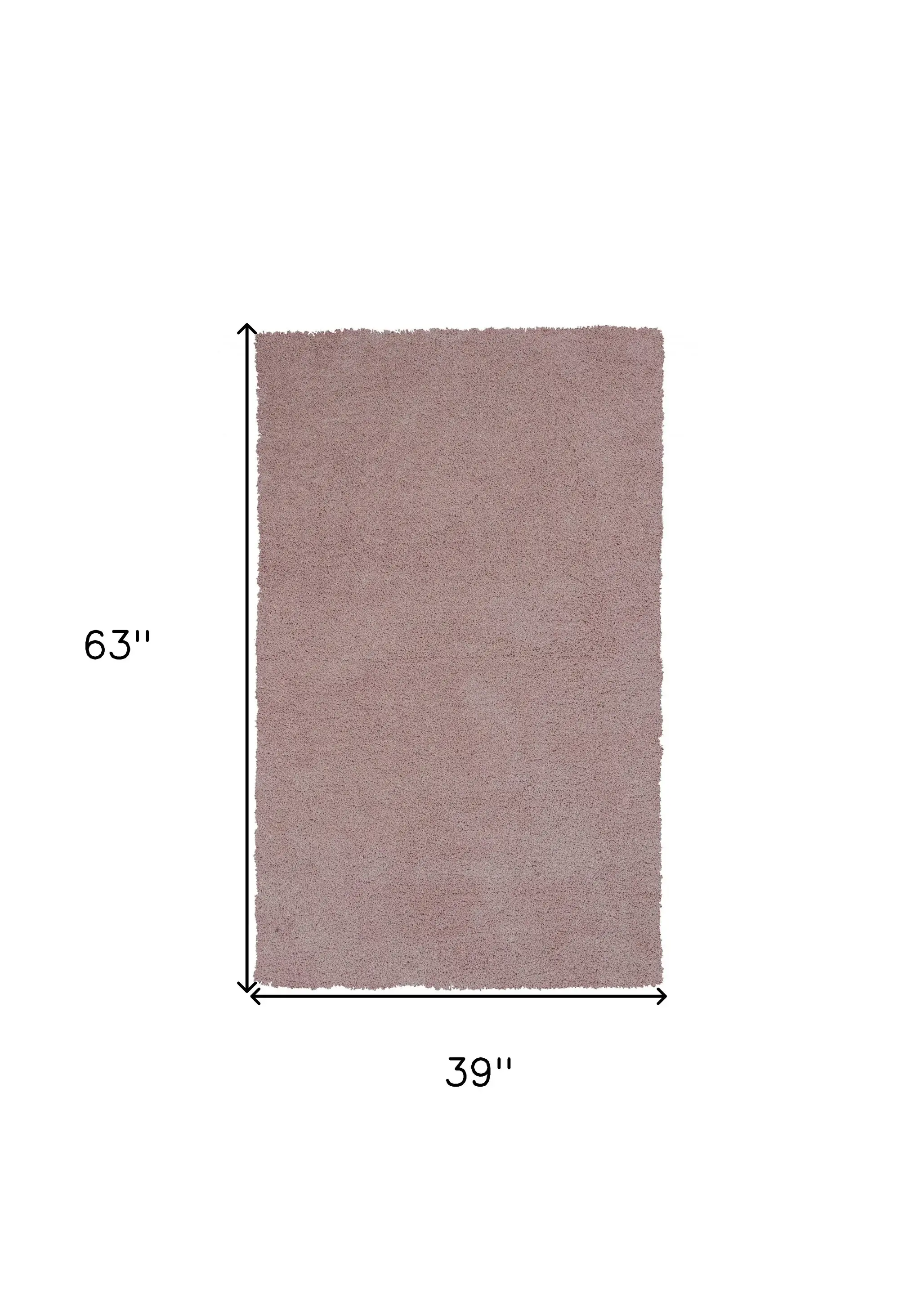 3' X 5' Rose Pink Plain Area Rug - Image 5