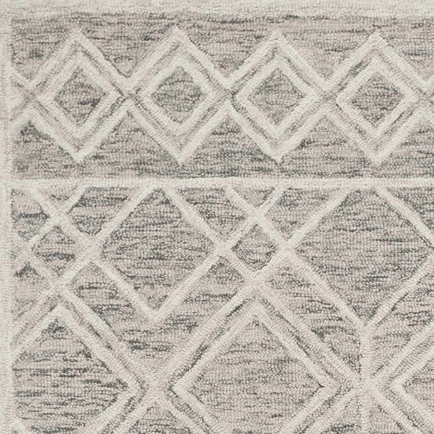 3' X 5' Sand Geometric Diamond Wool Area Rug - Image 2