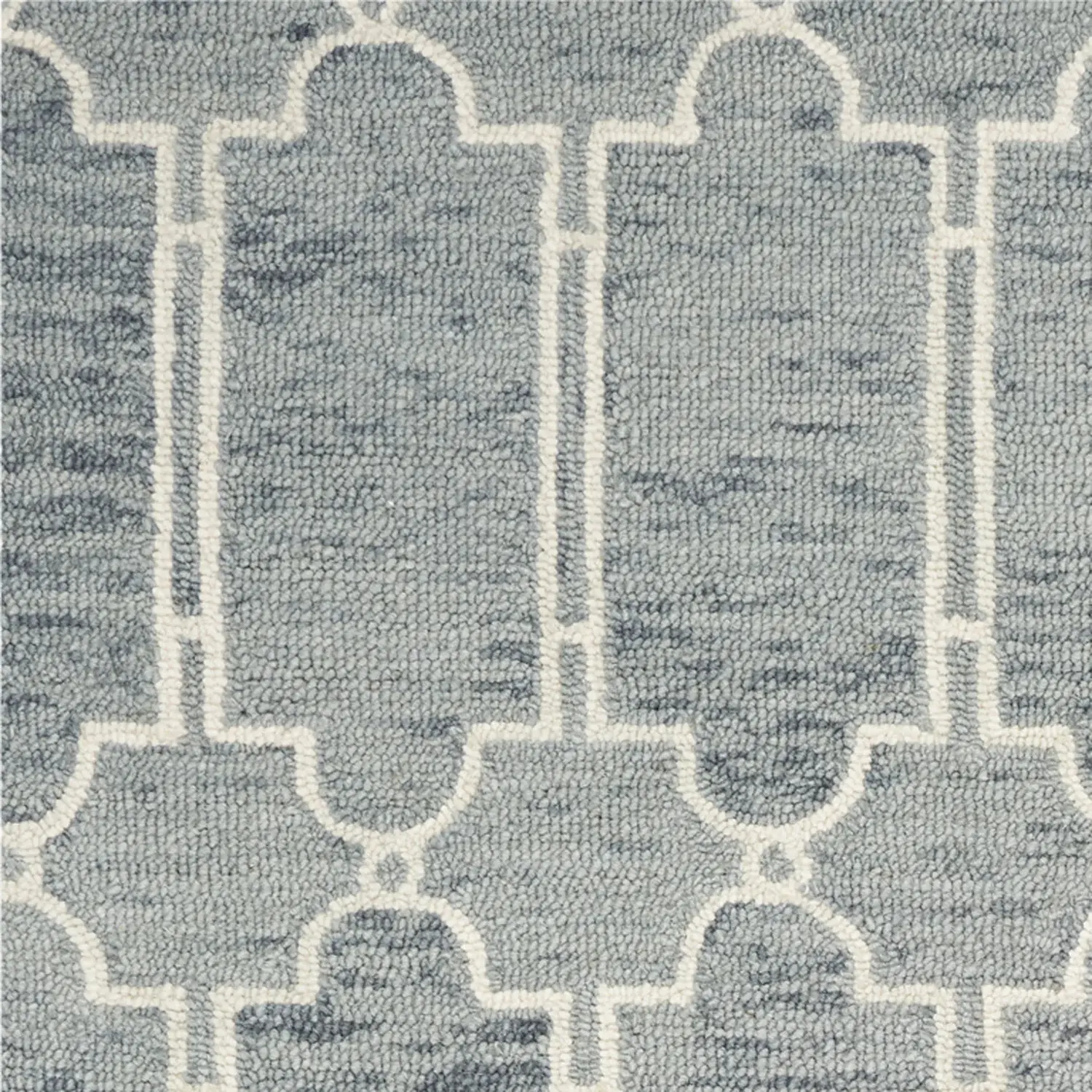 3' X 5' Slate Blue Hand Tufted Geometric Indoor Area Rug - Image 4