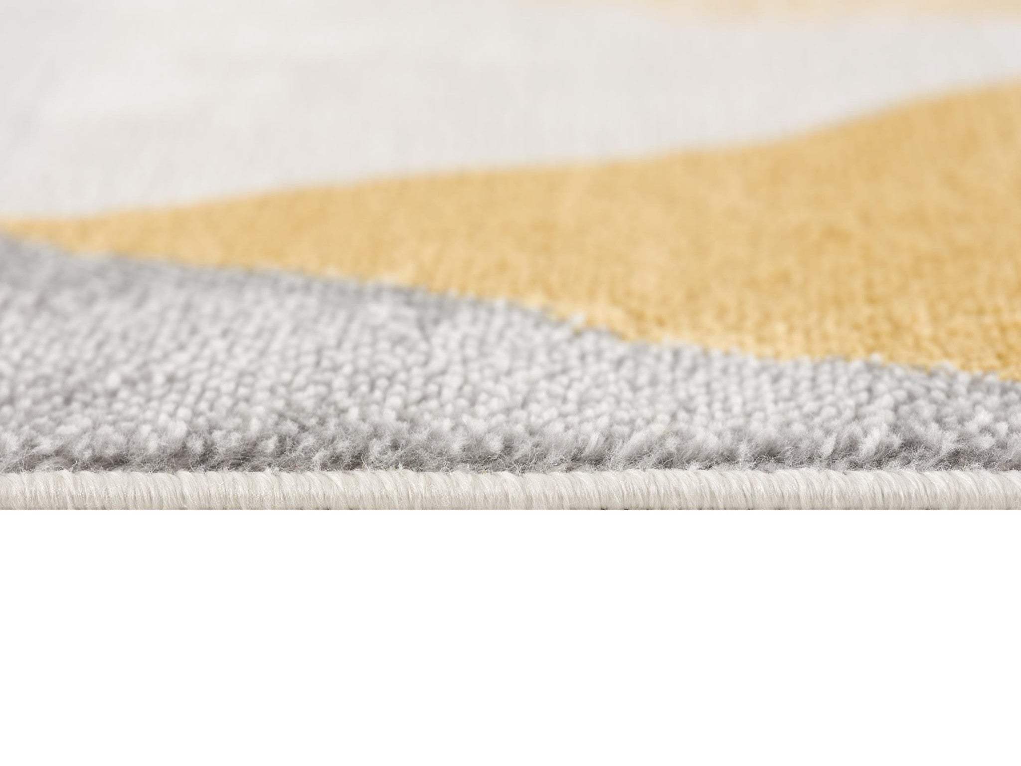 3' X 5' Yellow and Ivory Geometric Area Rug - Image 4