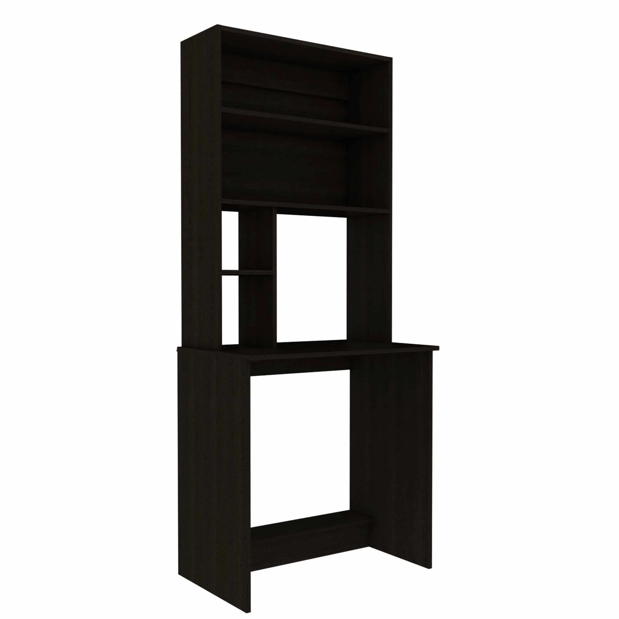 30" Black Computer Desk With Hutch - Image 2