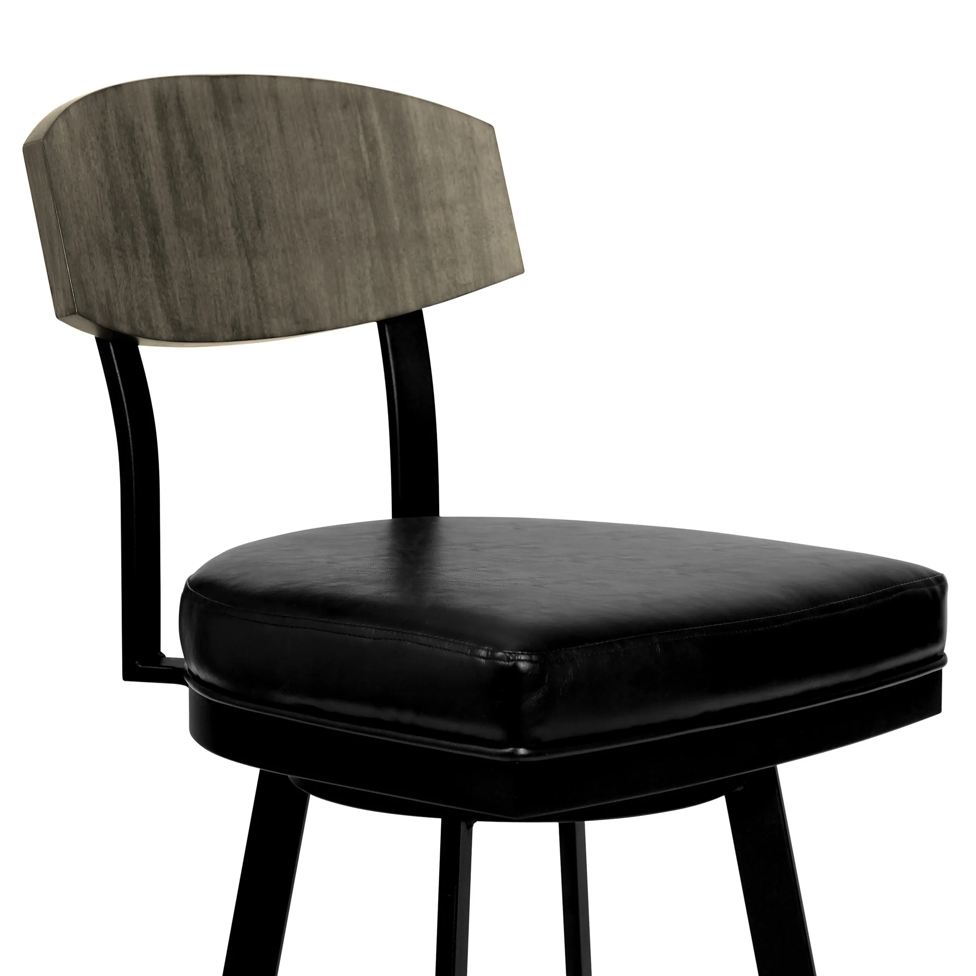 30" Black Iron Bar Height Bar Chair - Image 5