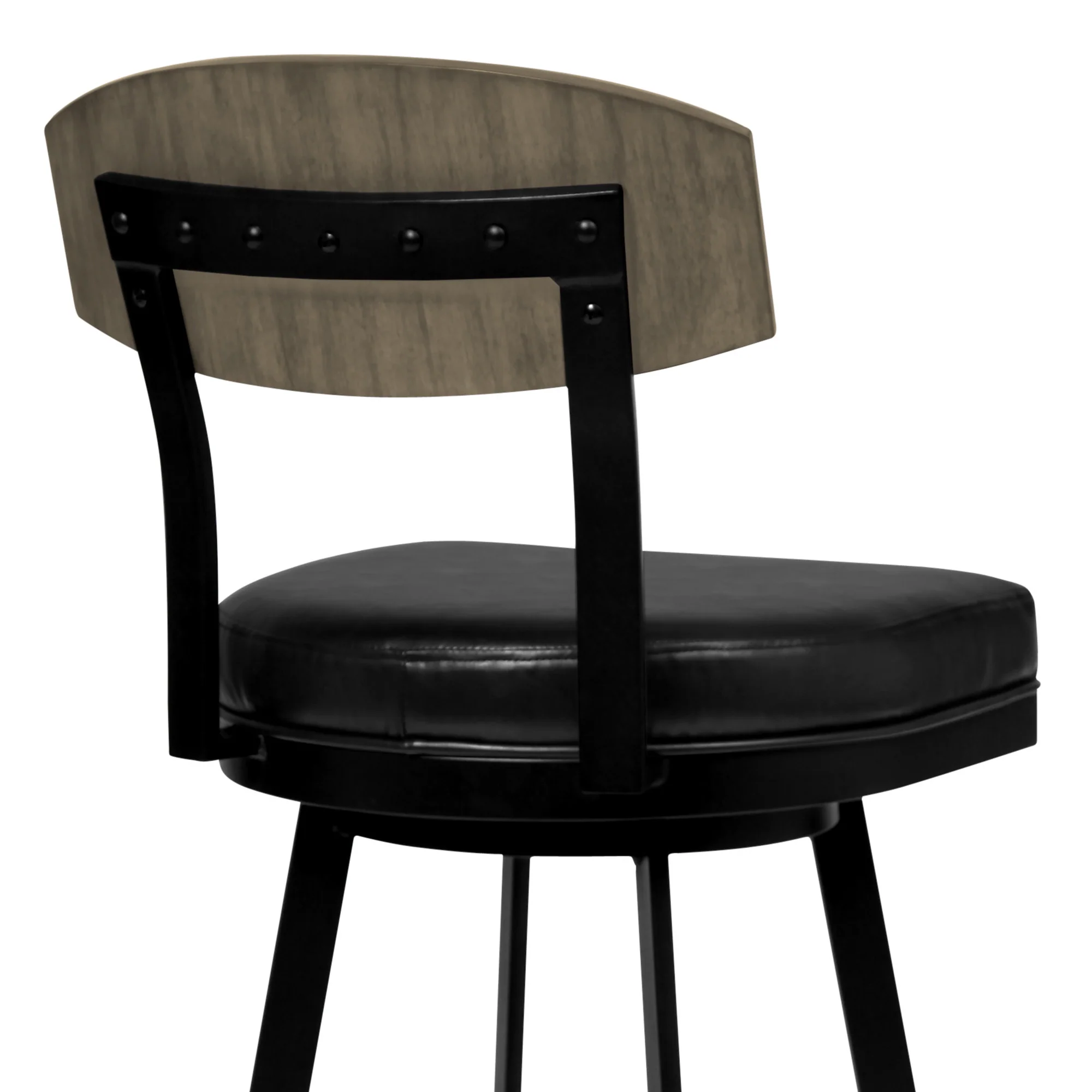 30" Black Iron Bar Height Bar Chair - Image 6