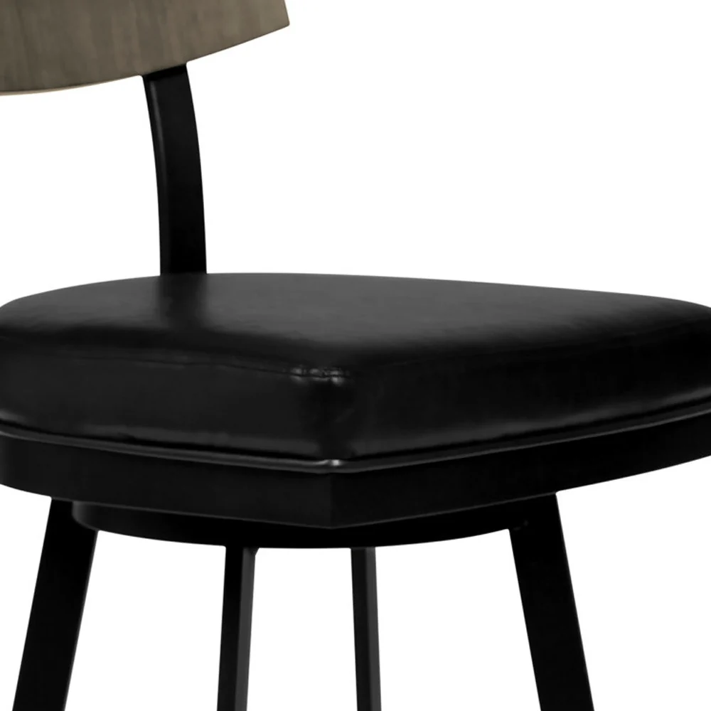 30" Black Iron Bar Height Bar Chair - Image 7