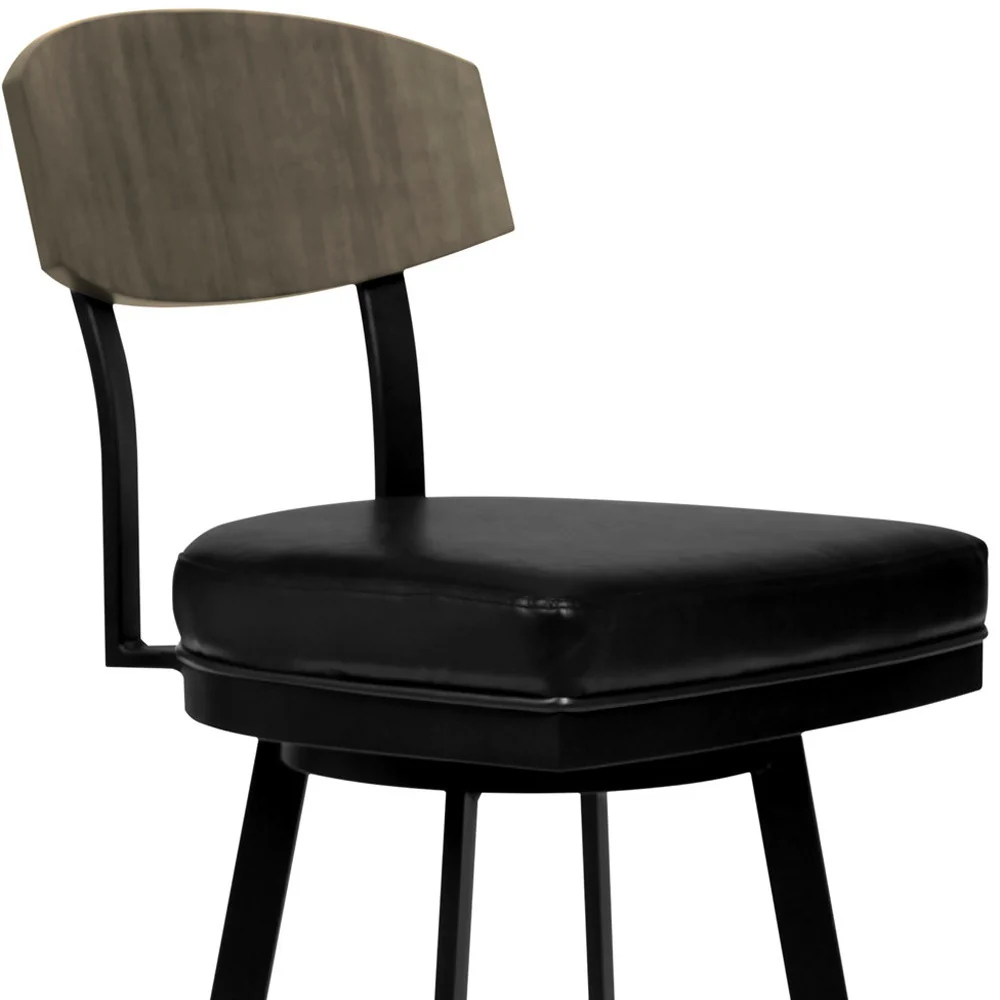 30" Black Iron Bar Height Bar Chair - Image 8