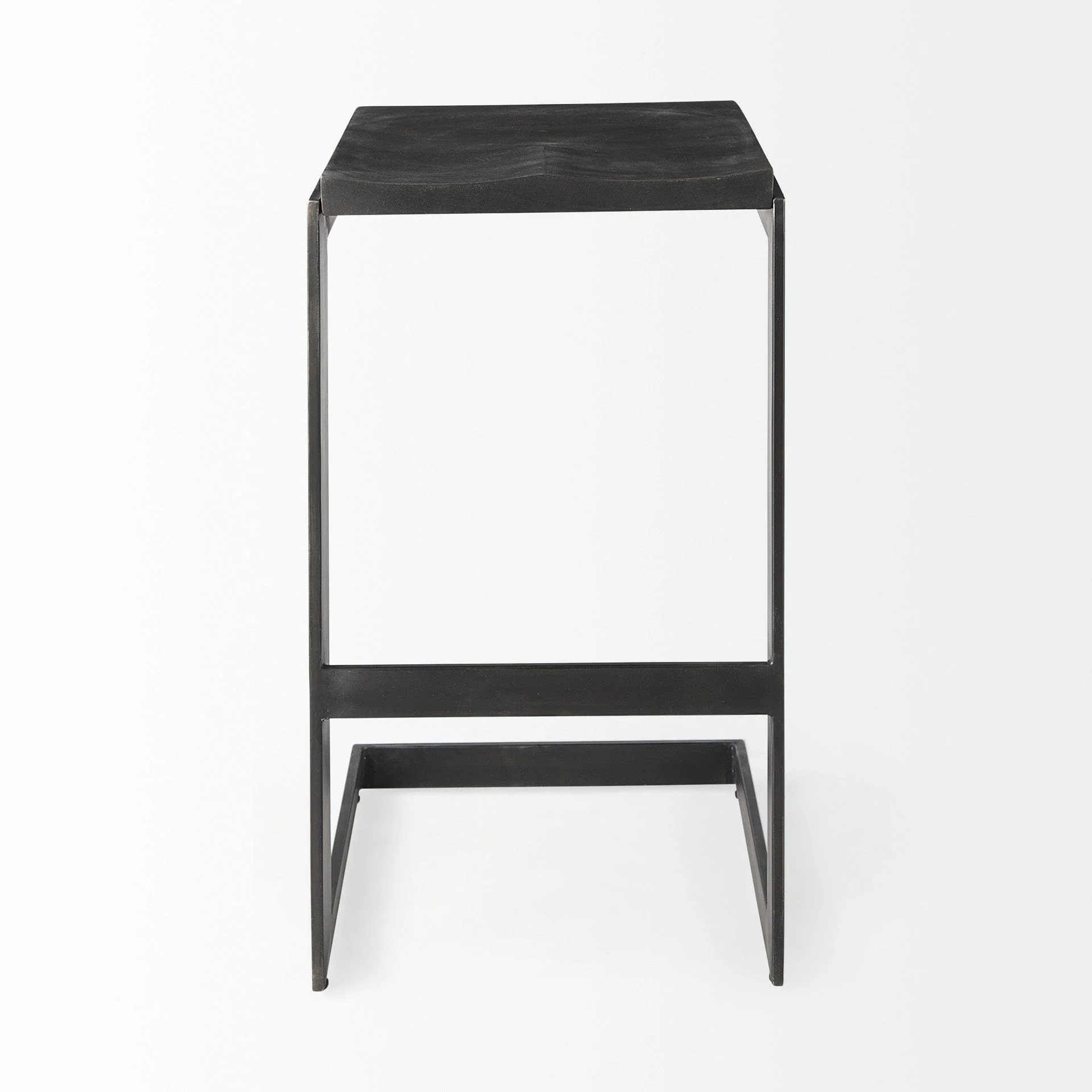 30" Black Solid and Manufactured Wood Backless Bar Height Bar Chair - Image 3