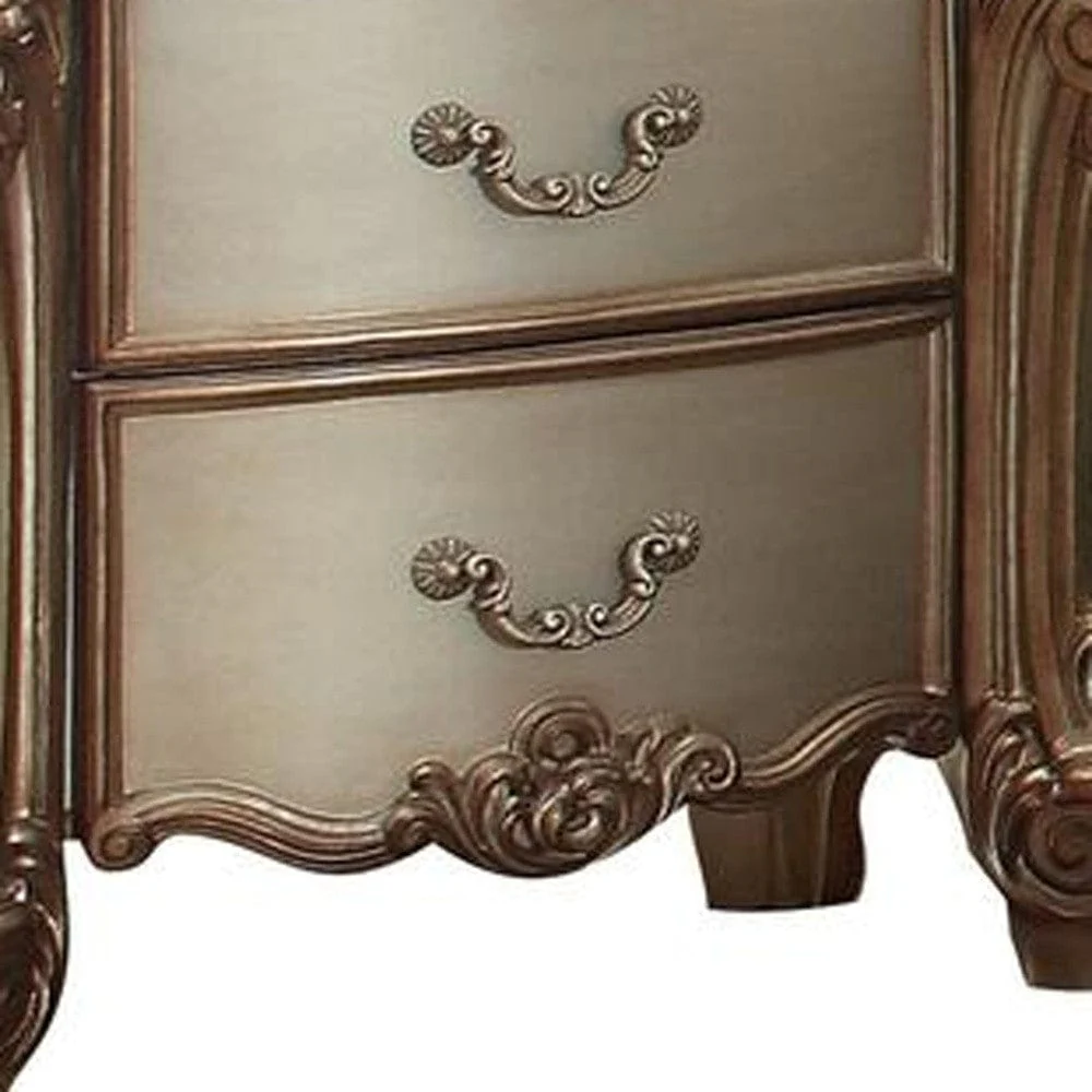 30" Bone Two Drawers Nightstand - Image 5