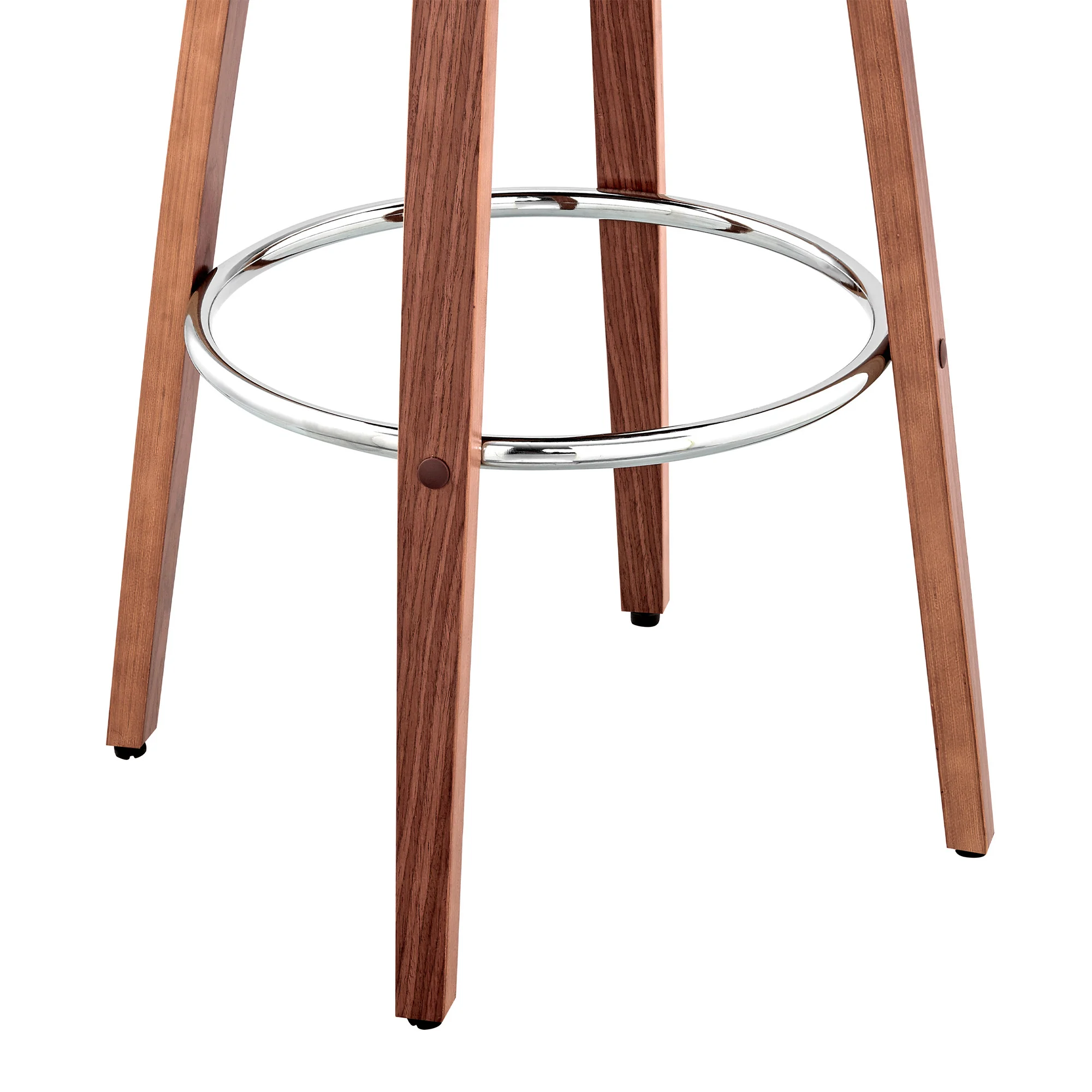 30" Cream And Brown Swivel Bar Chair - Image 8