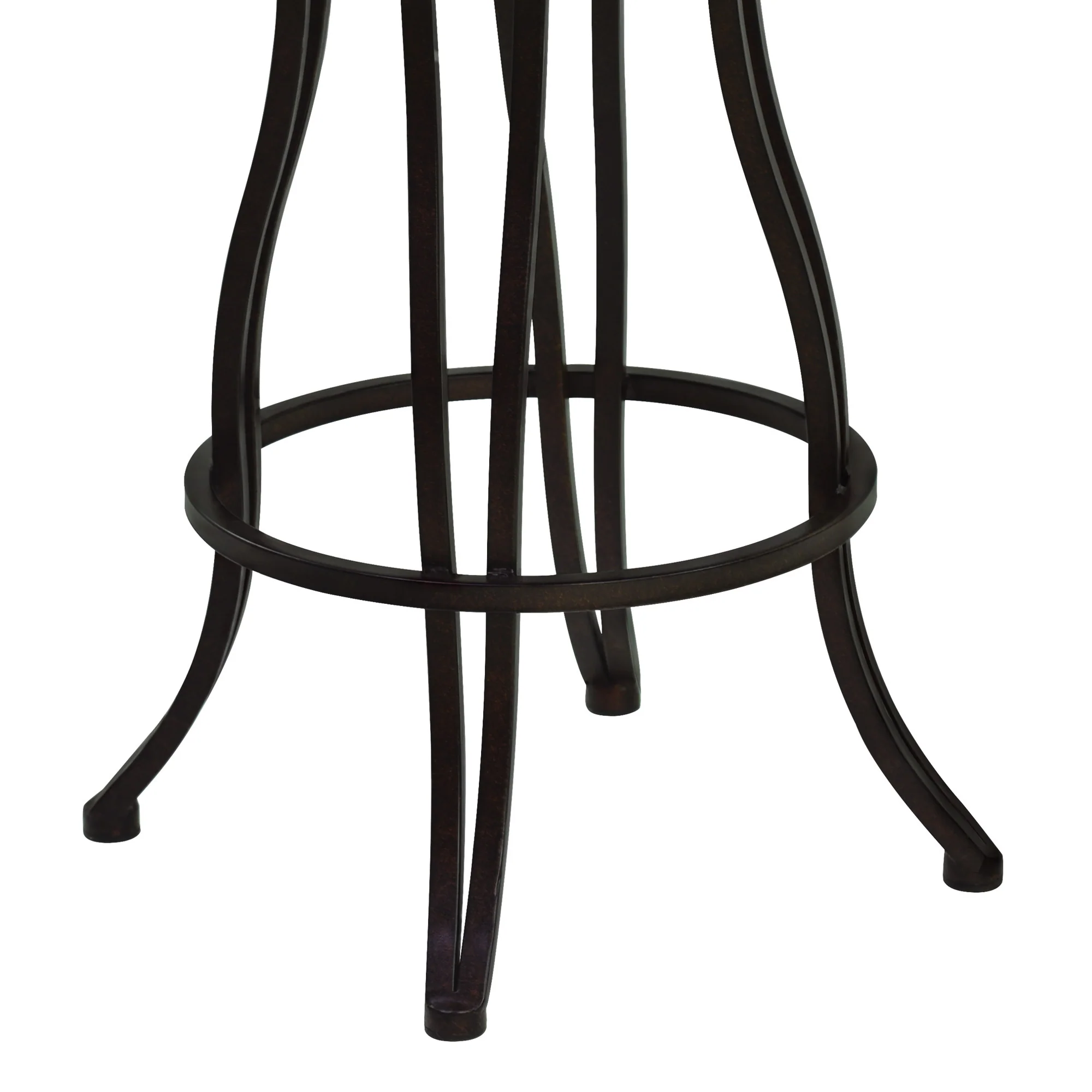 30" Espresso Iron Swivel Bar Height Bar Chair - Image 5
