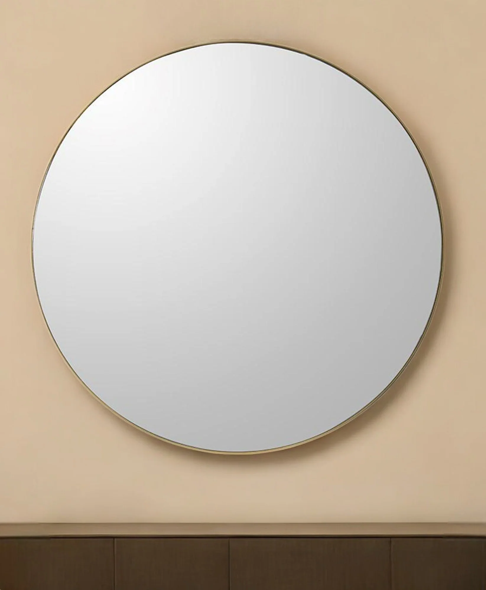 30" Gold Round Framed Accent Mirror - Image 2