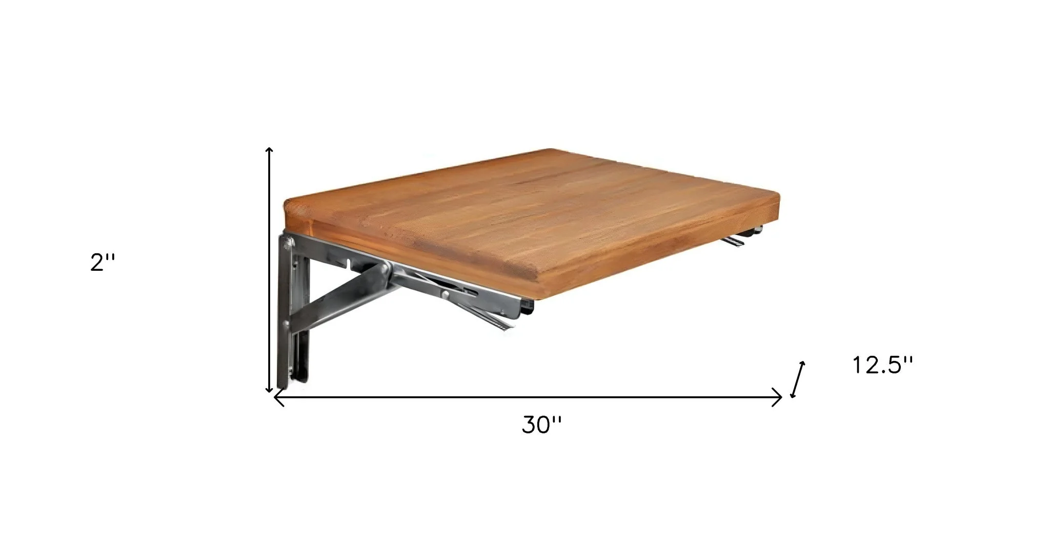 30" Premium Wall Mount Teak Shower Bench - Image 9