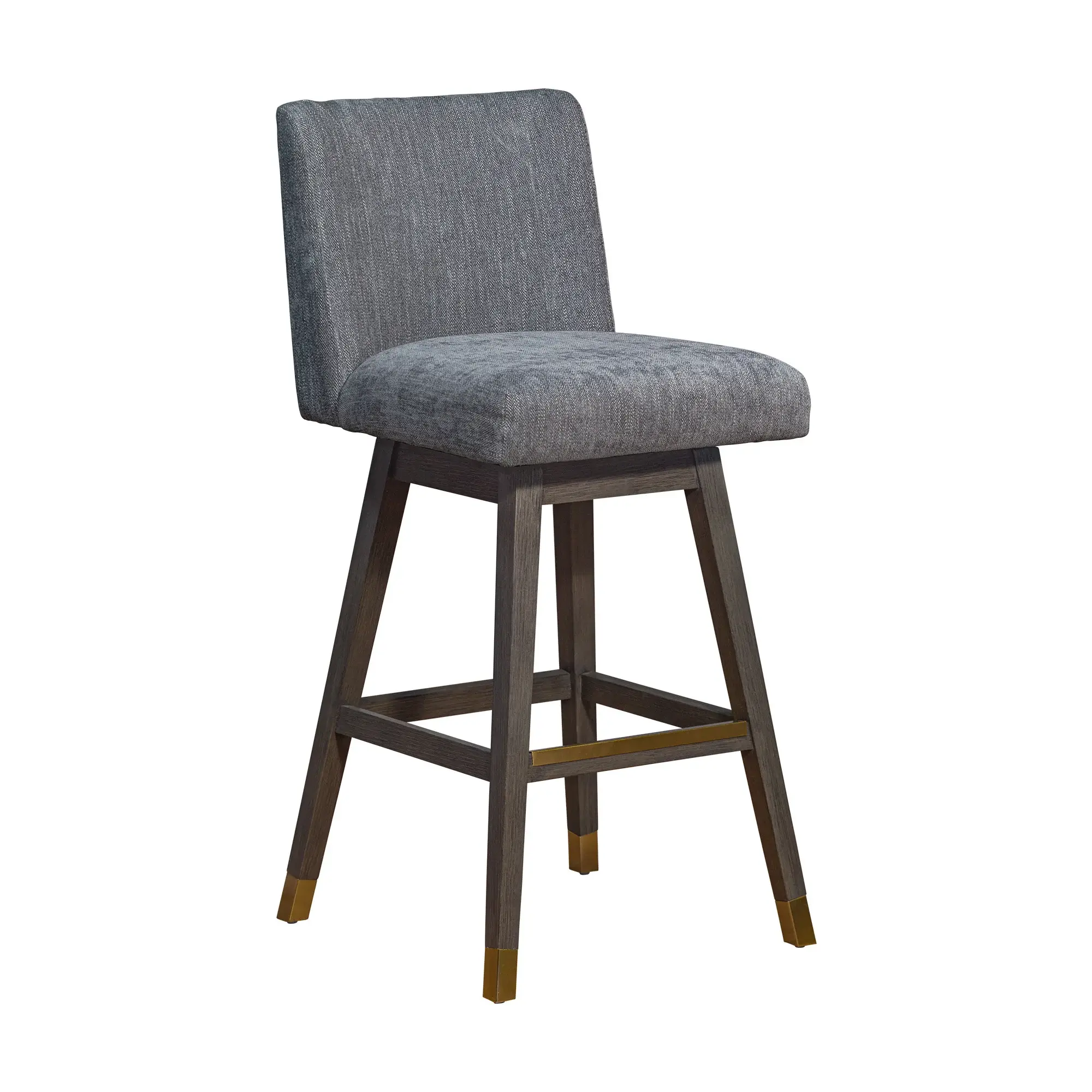 30" Solid Wood Swivel Bar Height Bar Chair - Image 2