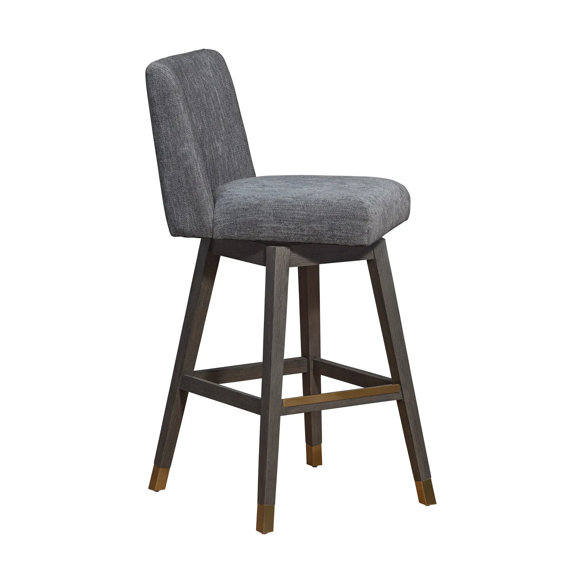 30" Solid Wood Swivel Bar Height Bar Chair - Image 3