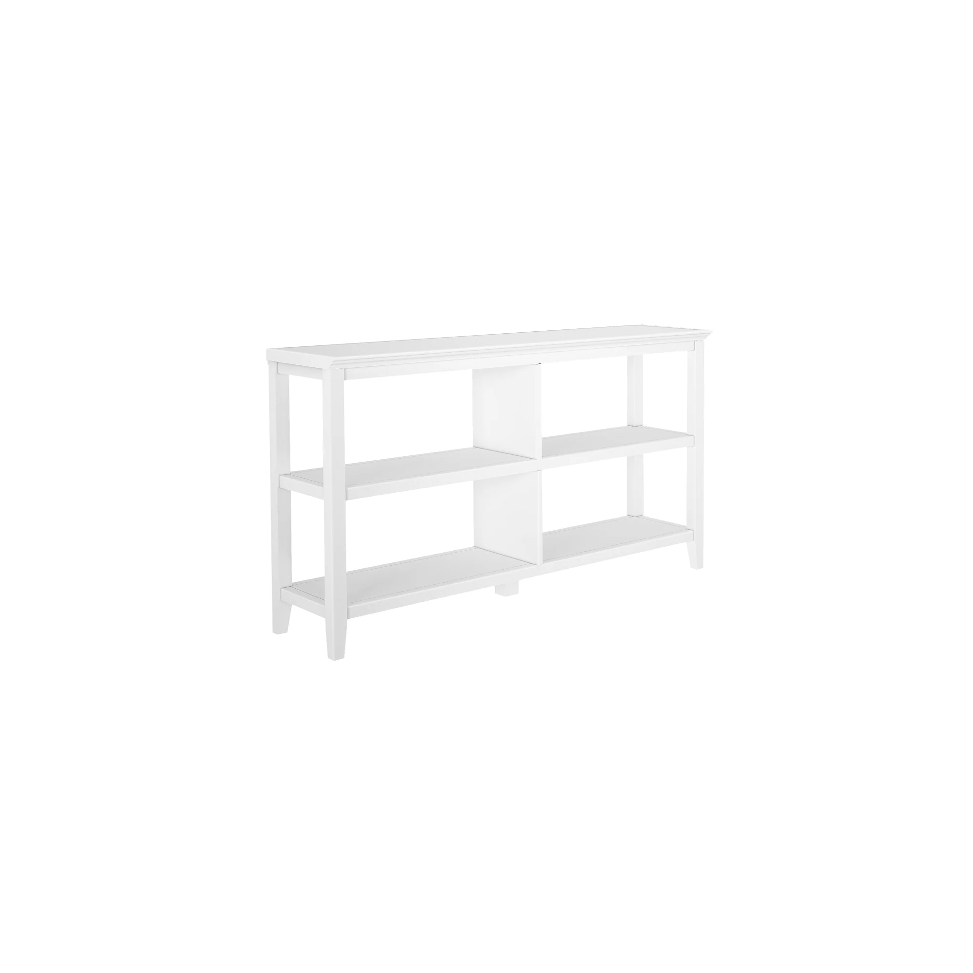 30" White Open Bookcase With Two Shelves