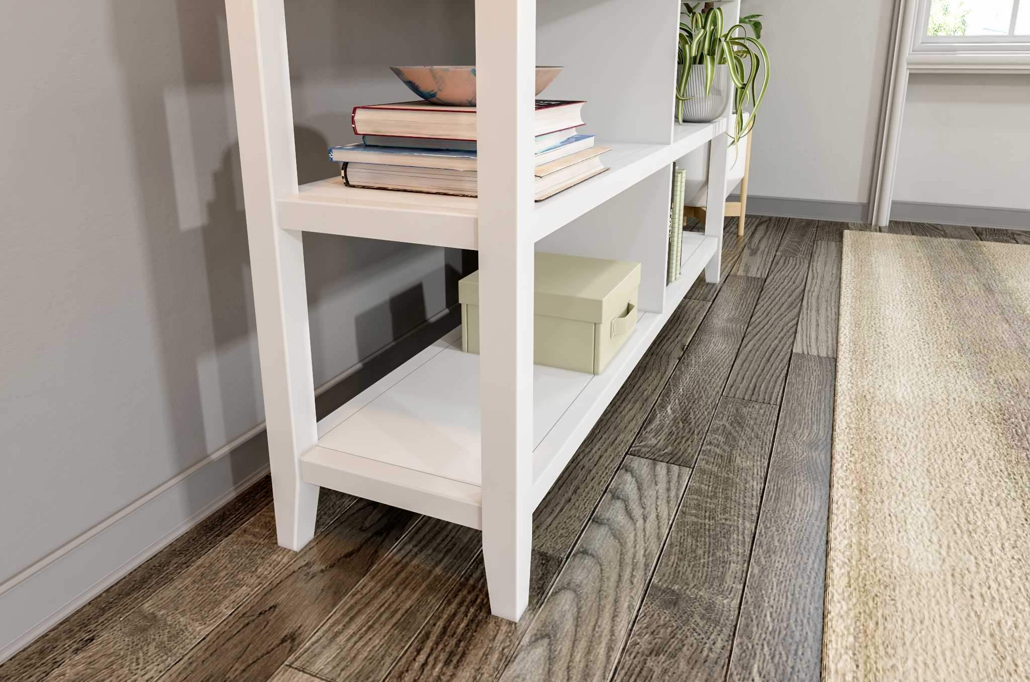 30" White Open Bookcase With Two Shelves - Image 5