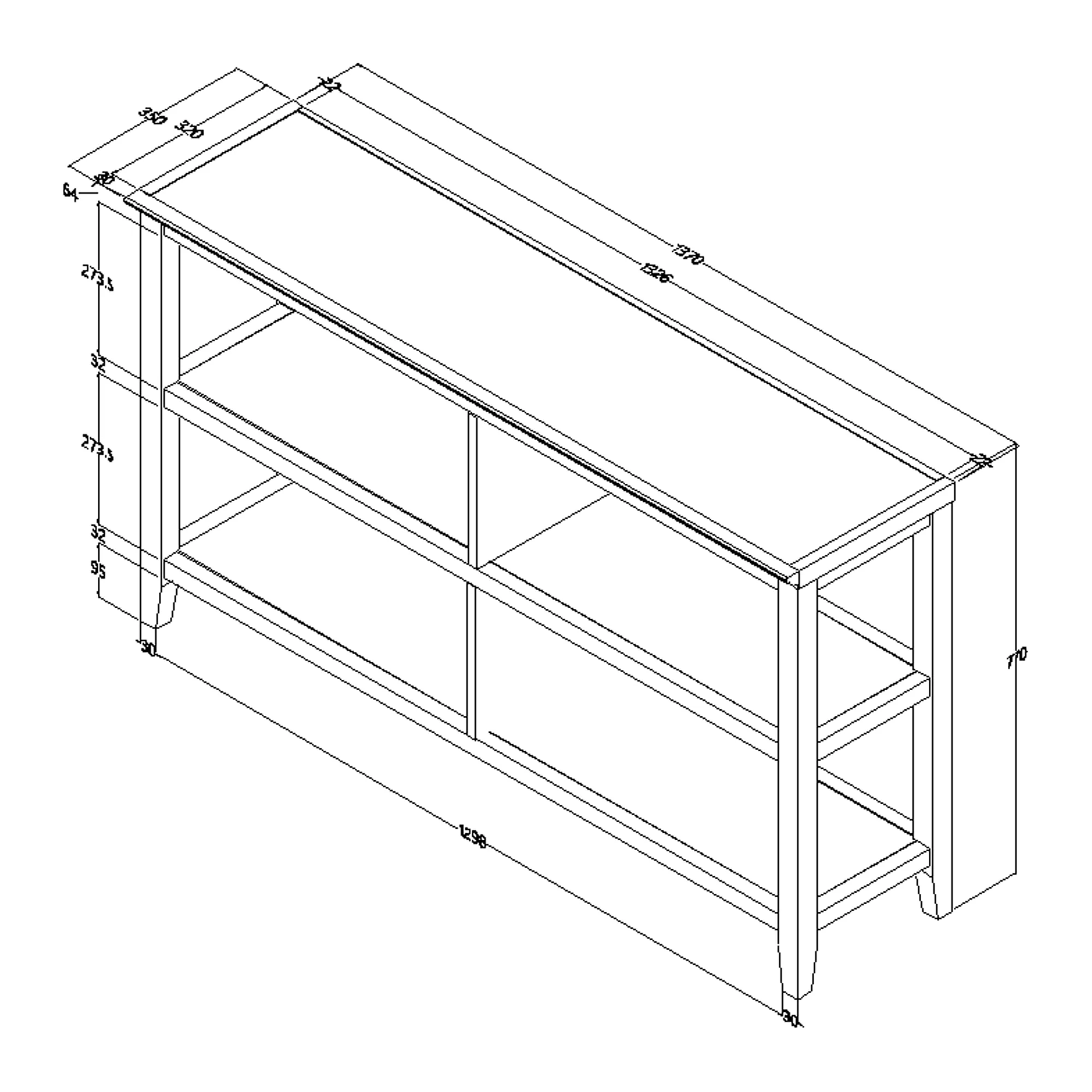 30" White Open Bookcase With Two Shelves - Image 8