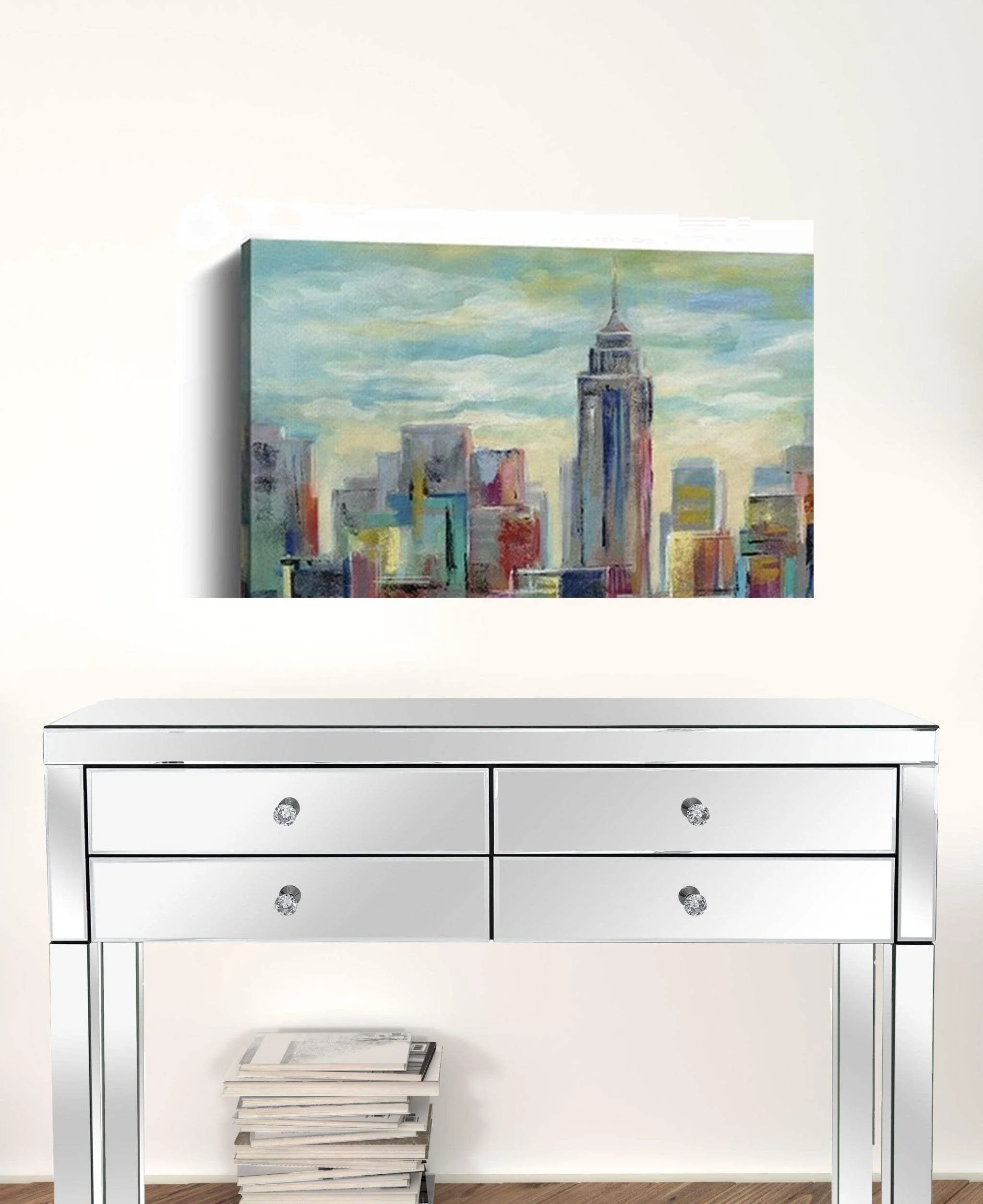 30" x 24" Vibrant NYC Skyline Canvas Wall Art - Image 3