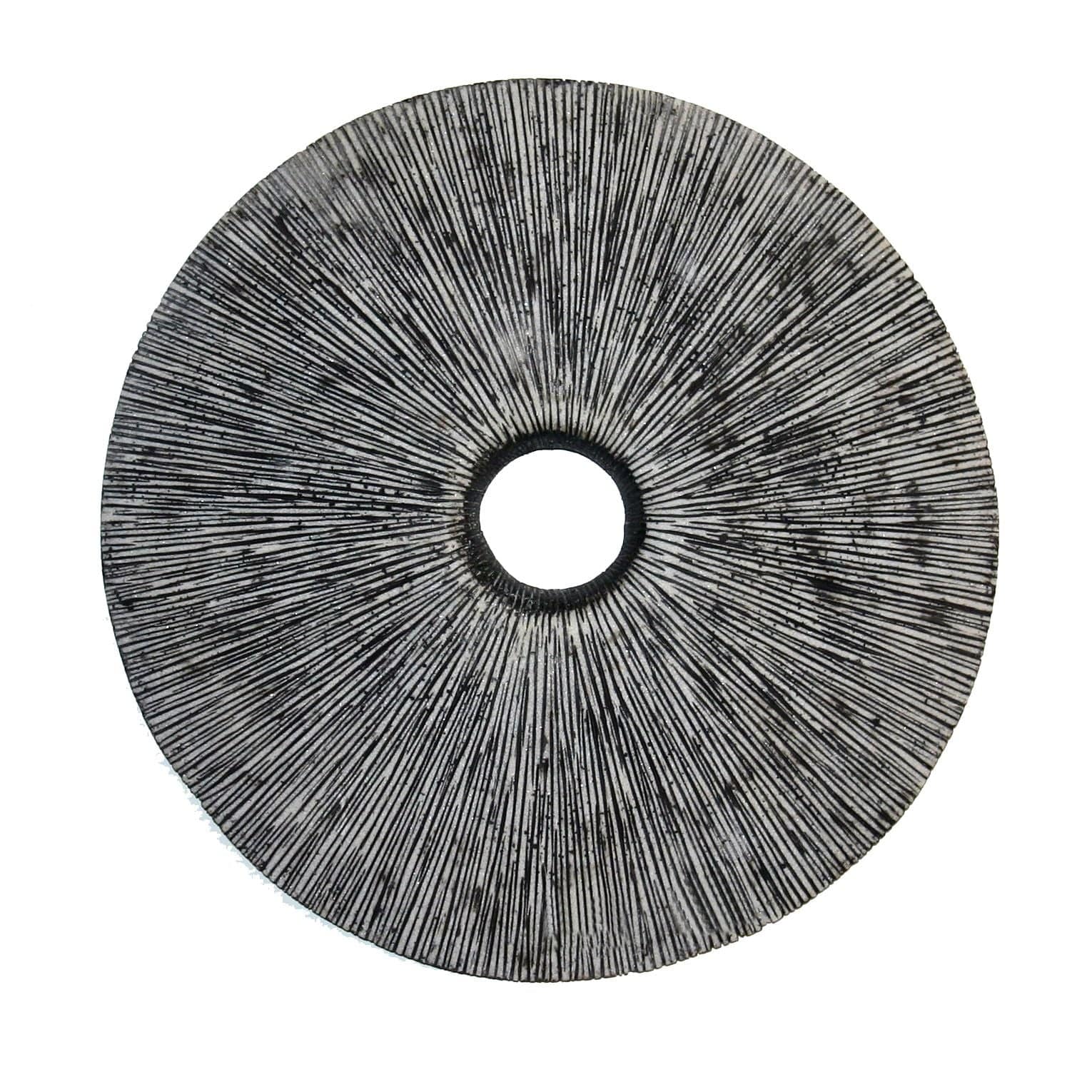 30" X 30" Contemporary Grey Round Rib Wall Art - Image 2