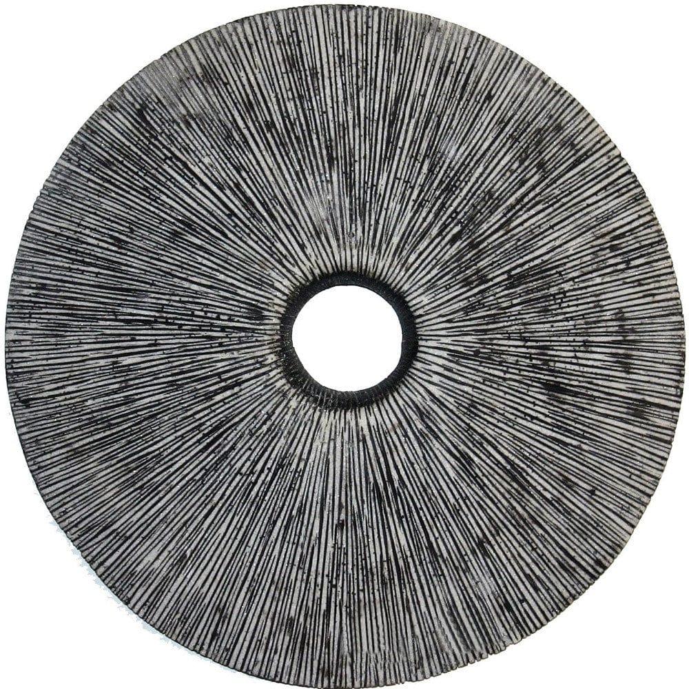 30" X 30" Contemporary Grey Round Rib Wall Art - Image 4