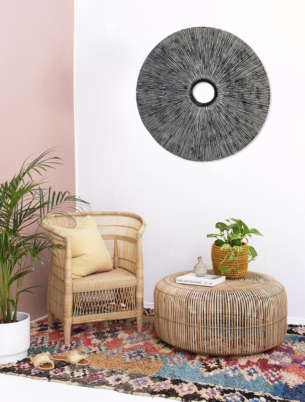 30" X 30" Contemporary Grey Round Rib Wall Art - Image 5