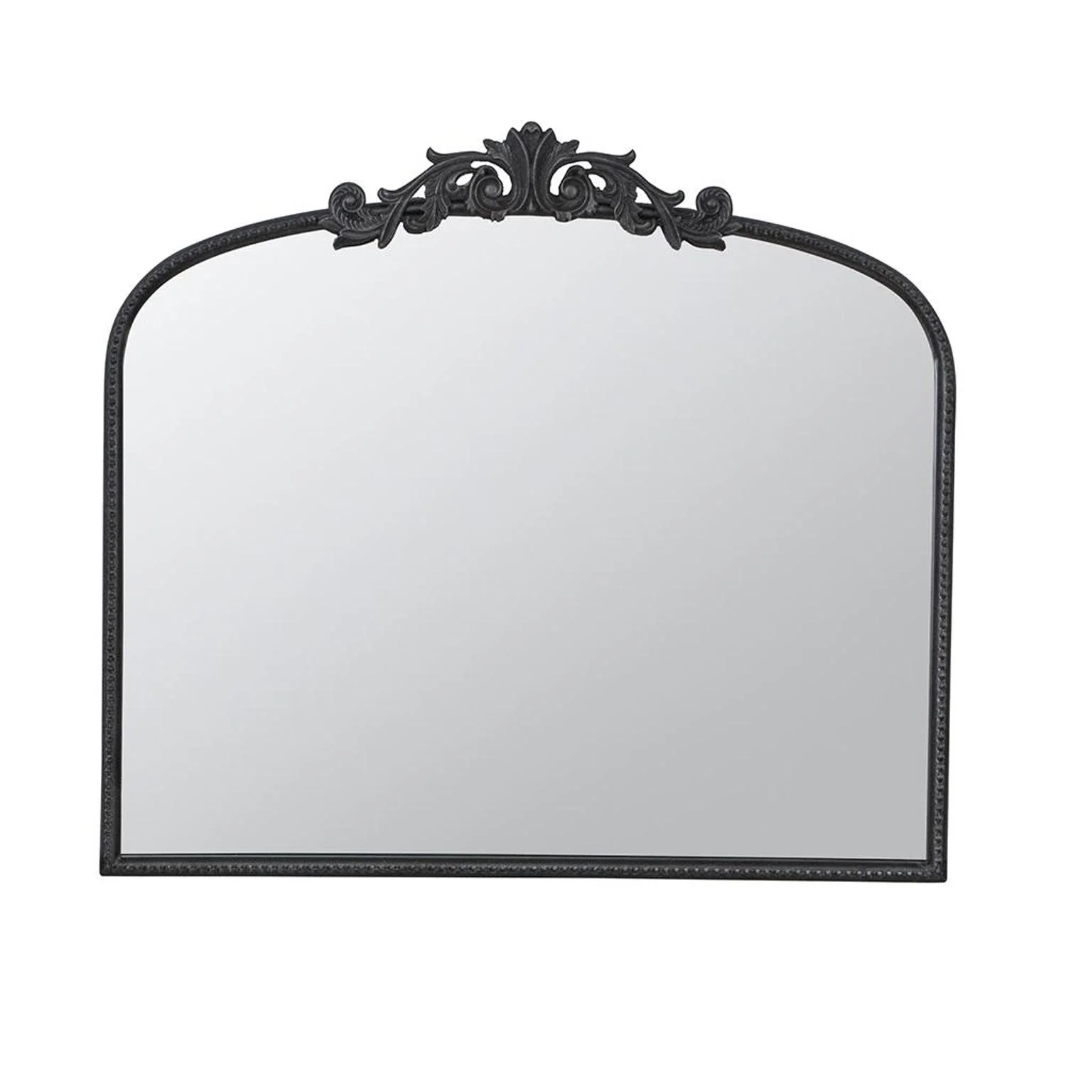 31" Black Arch Iron Framed Accent Mirror - Image 2