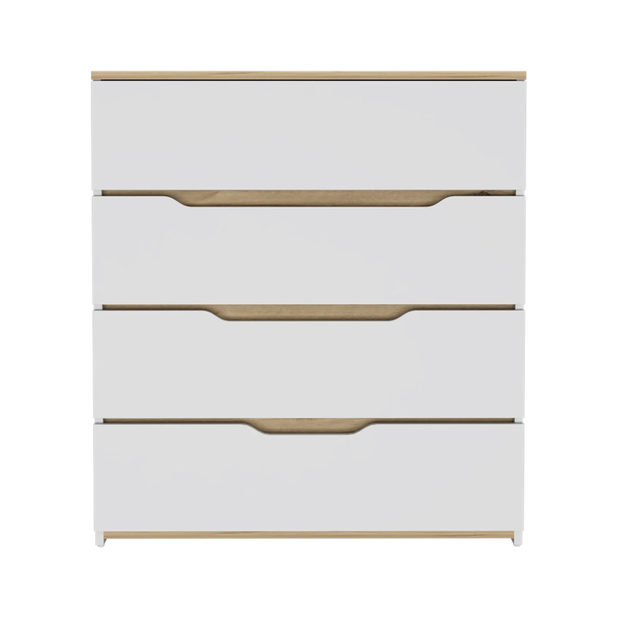 31" Brown and White Four Drawer Standard Chest - Image 2