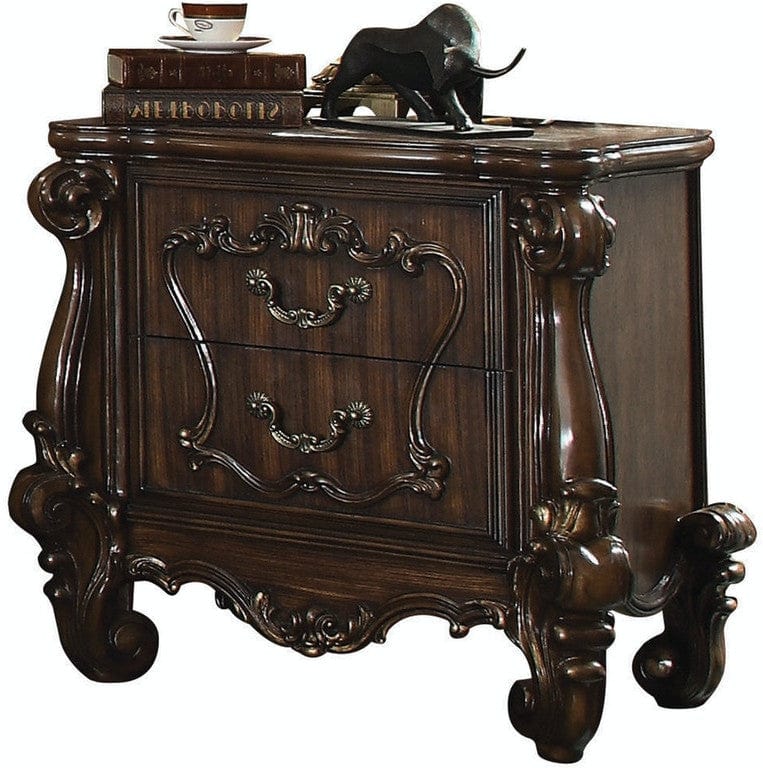 31" Brown Two Drawers Nightstand - Image 2