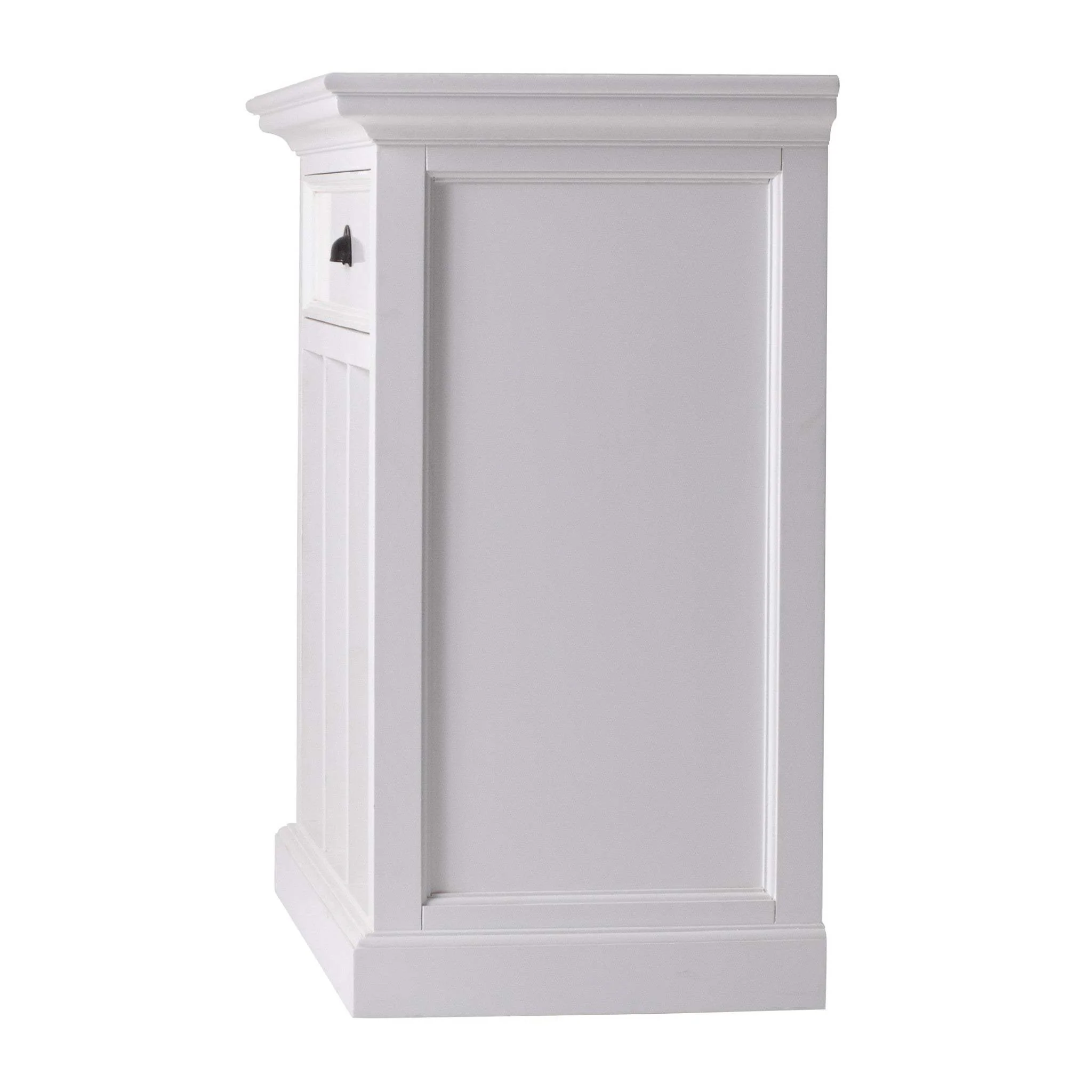 31" Distressed White Wood Nightstand with Dividers - Image 3