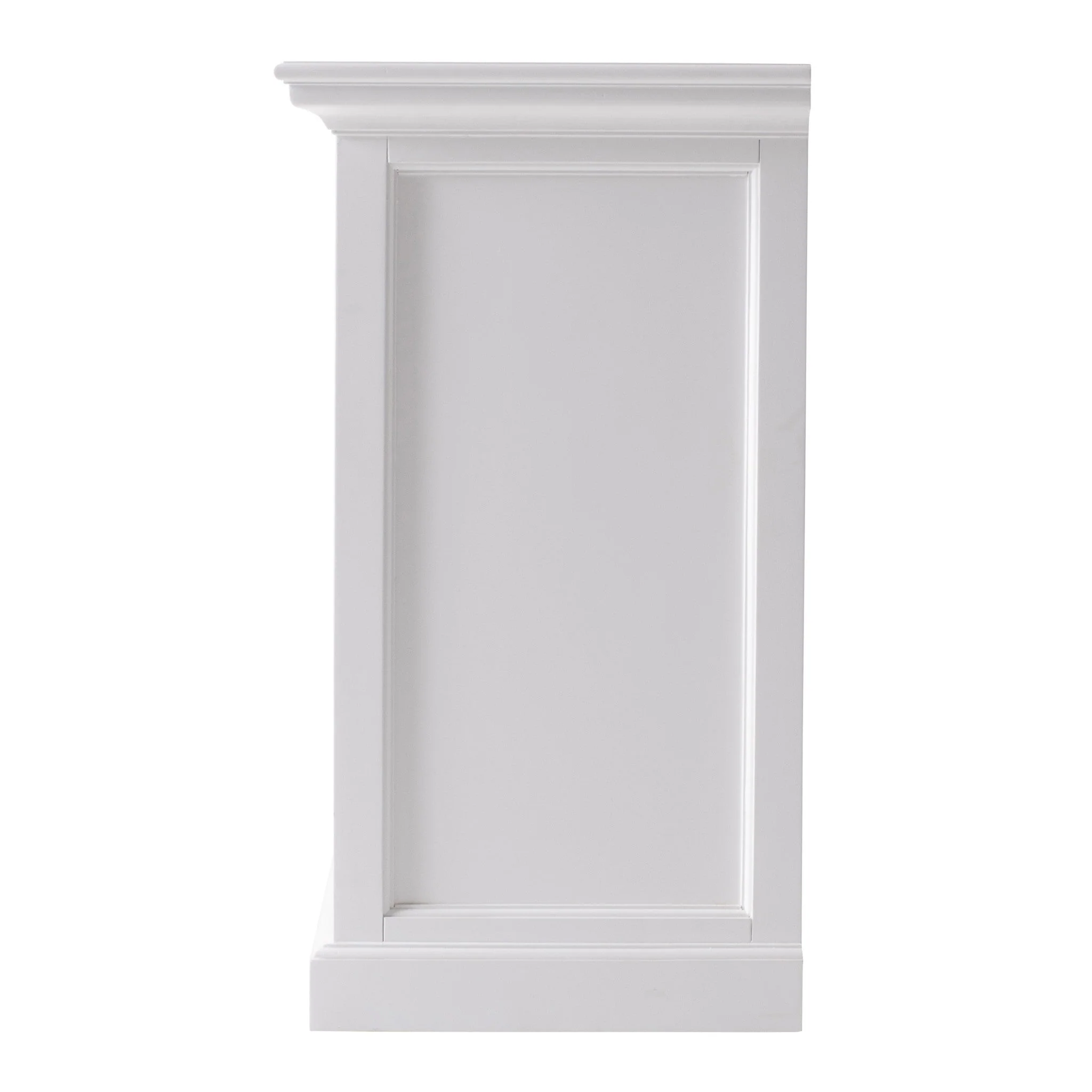 31" Distressed White Wood Nightstand with Dividers - Image 4